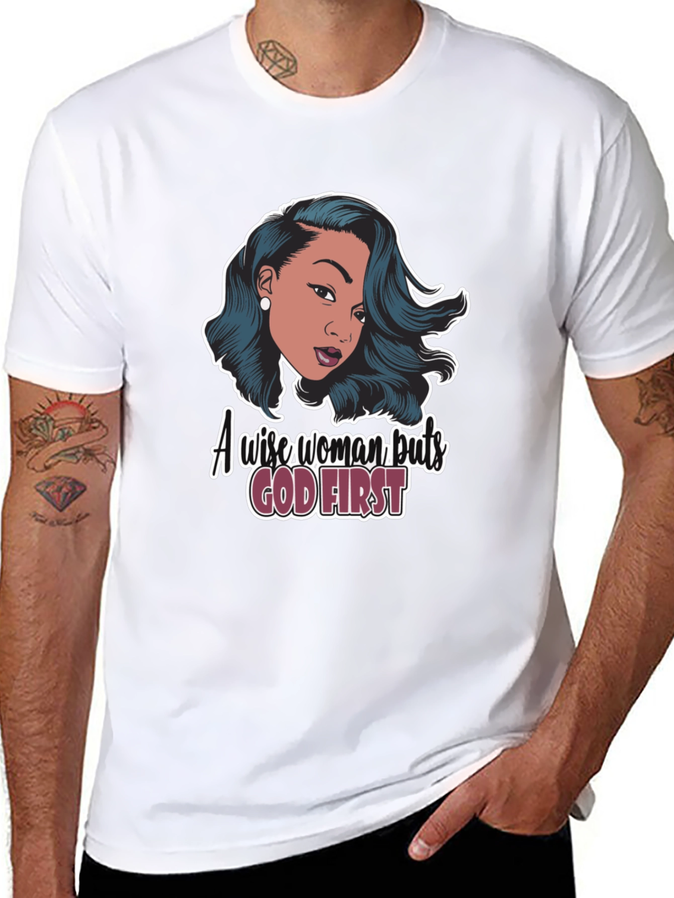 A Wise Woman Puts God First T-Shirt