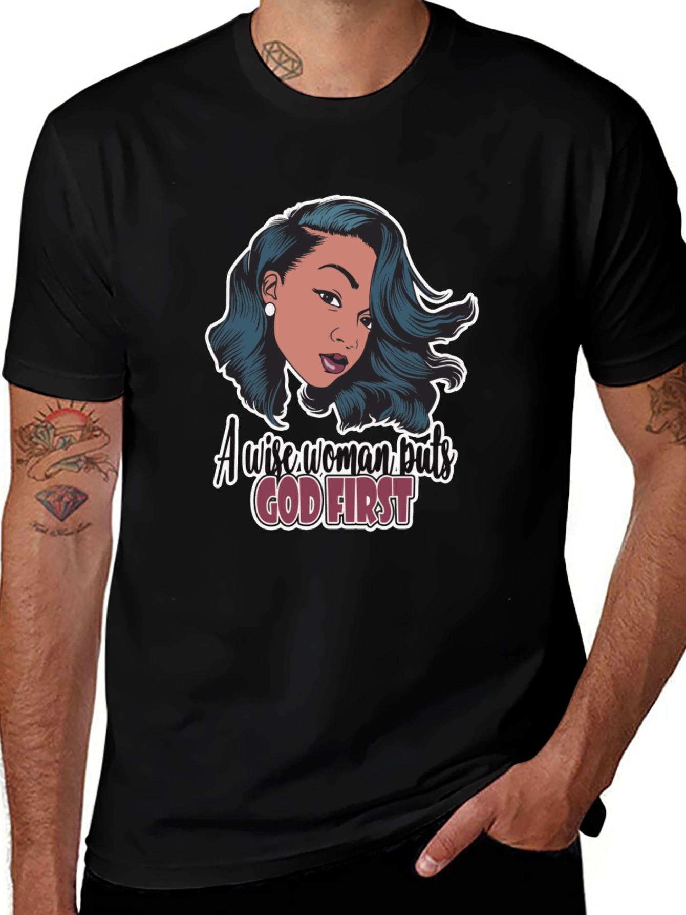 A Wise Woman Puts God First T-Shirt
