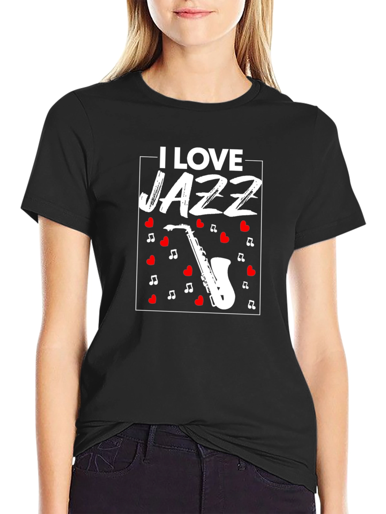 I Love Jazz T-Shirt - Saxophone Music Tee