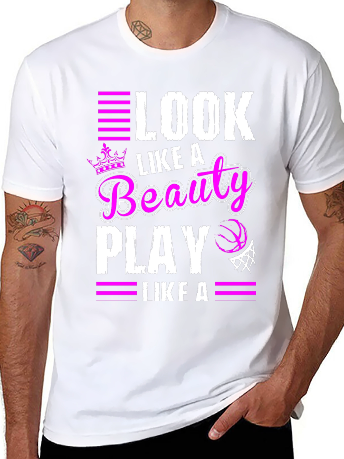 Look Like A Beauty Play Like A Beast T-Shirt