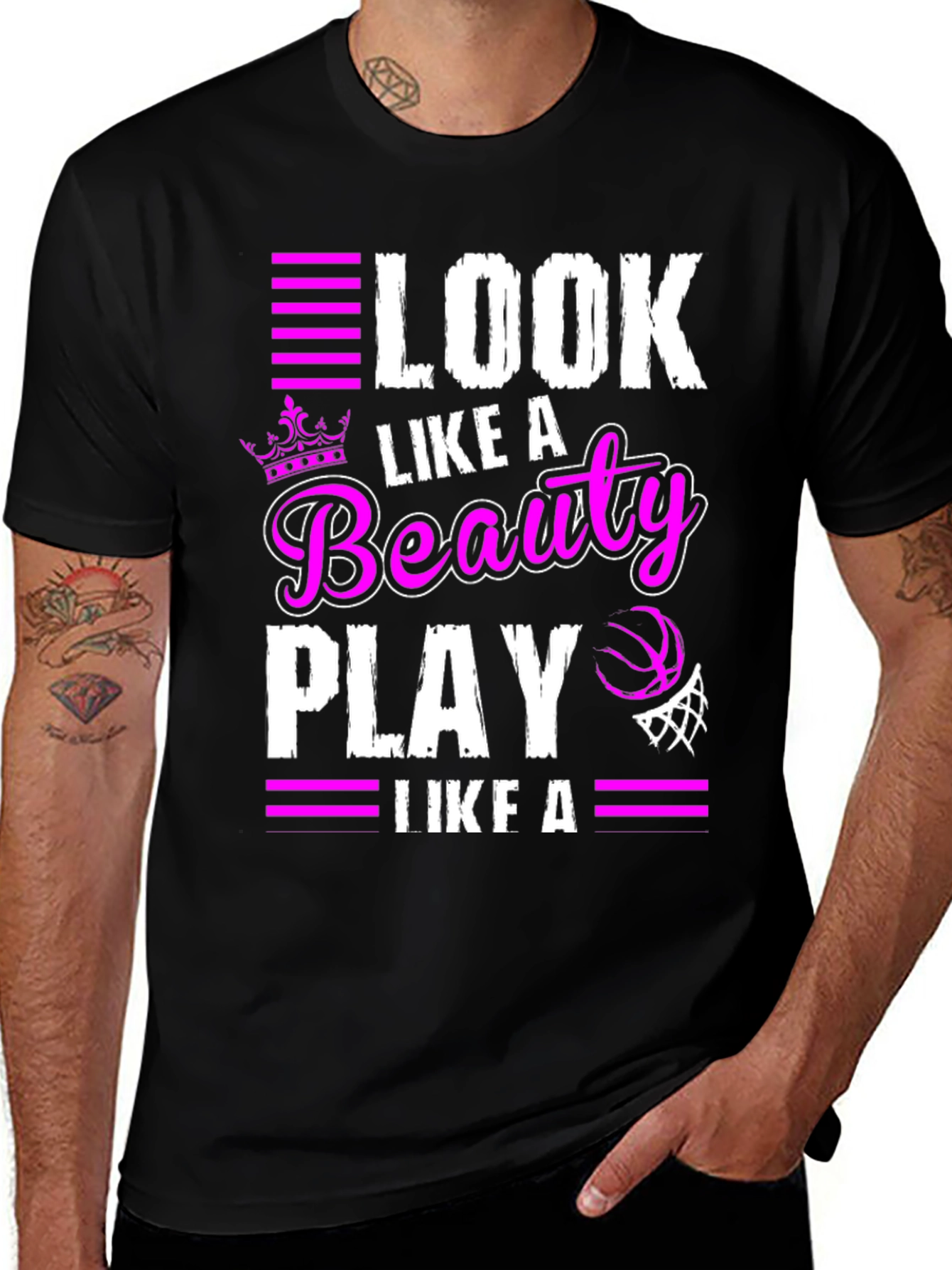 Look Like A Beauty Play Like A Beast T-Shirt