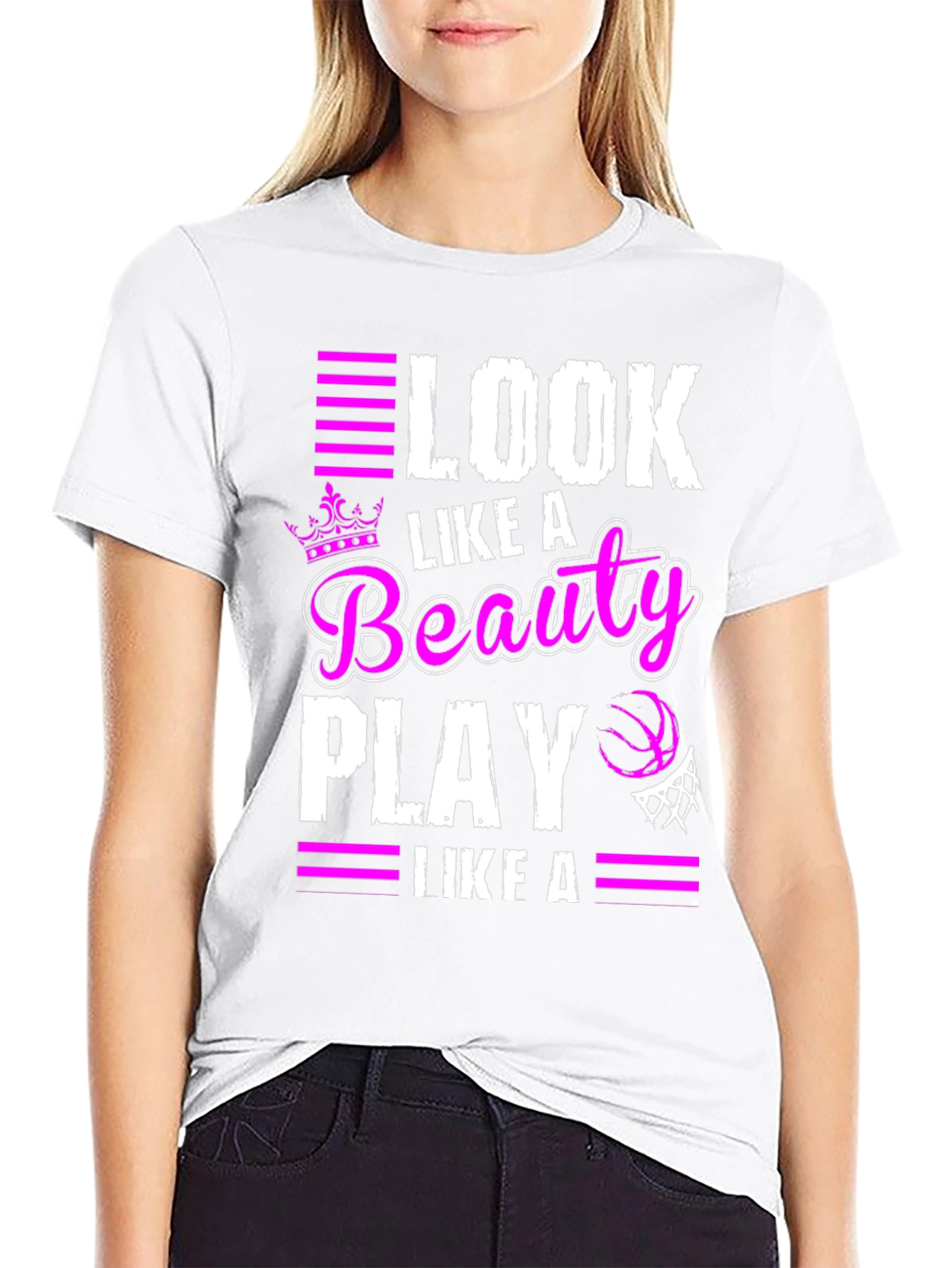 Look Like A Beauty Play Like A Beast T-Shirt