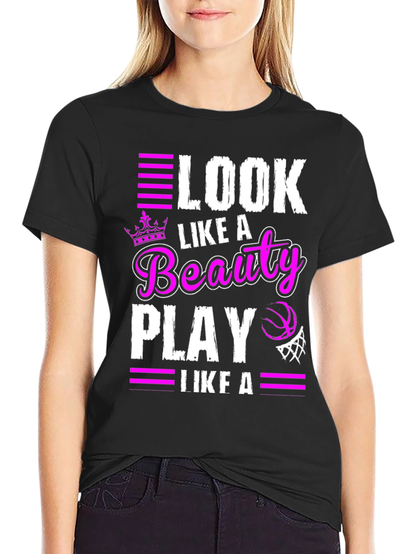 Look Like A Beauty Play Like A Beast T-Shirt