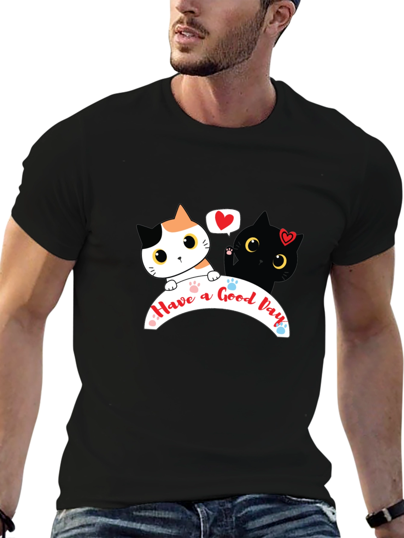 Cute Cats Graphic T-Shirt - Have a Good Day