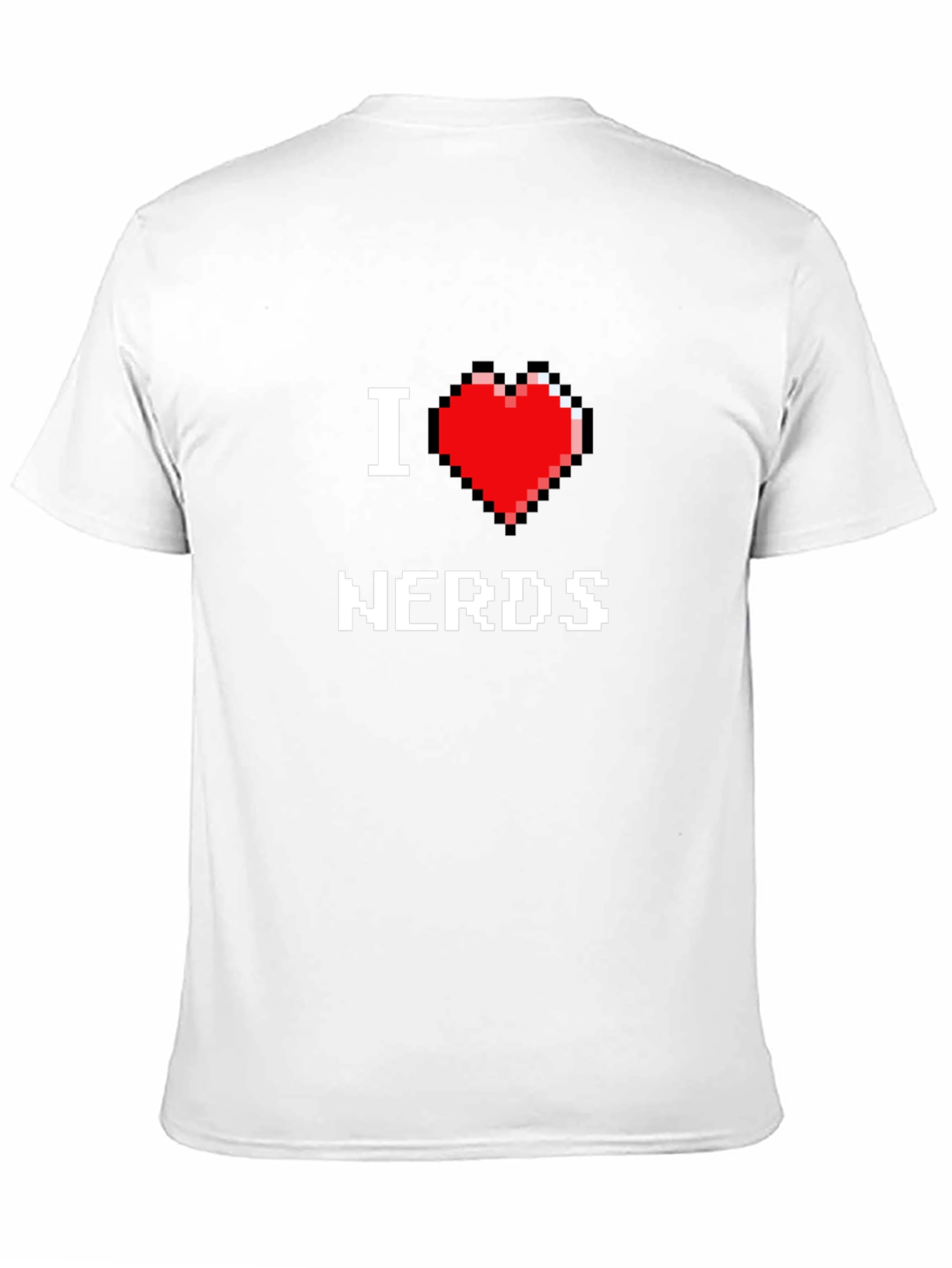 I Heart Nerds Pixel Art Black Graphic Tee