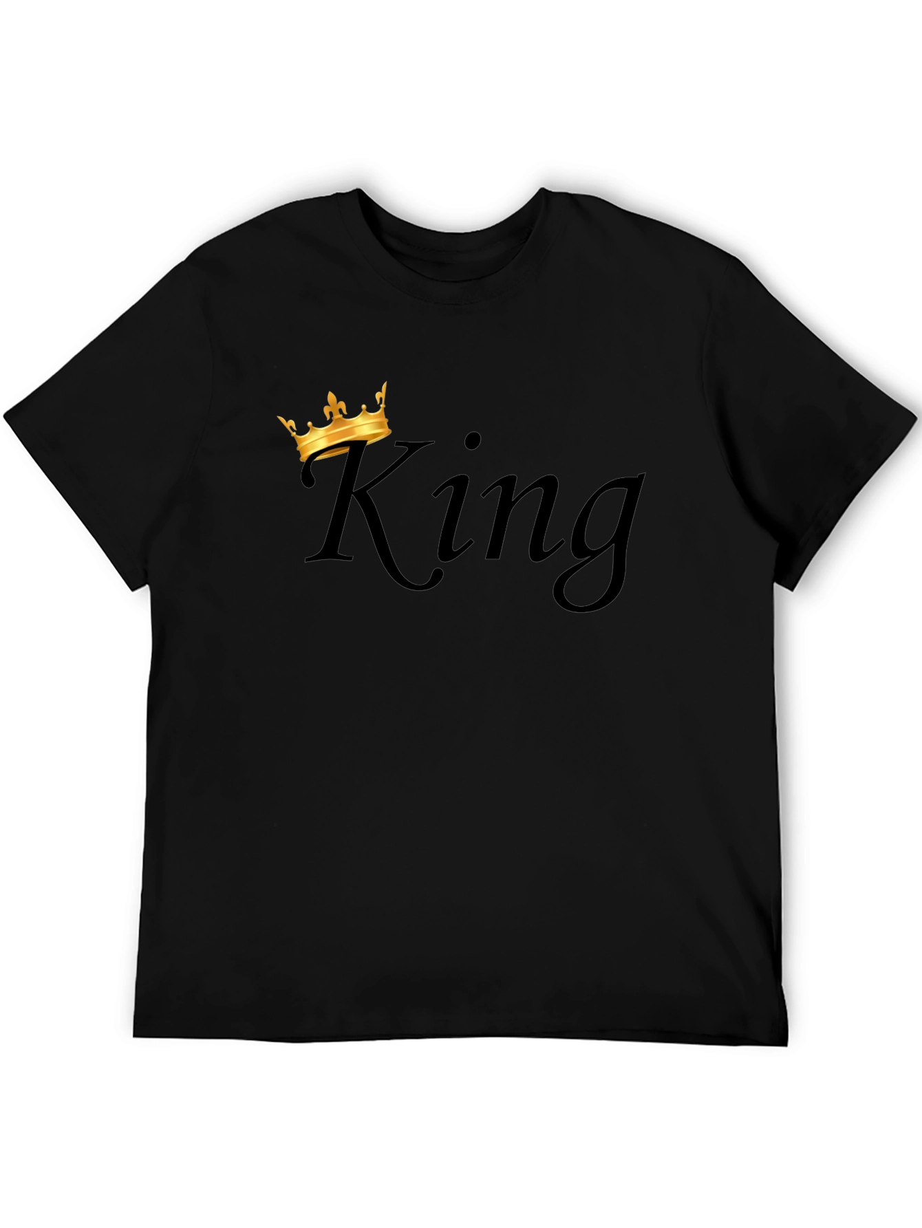 King Crown Graphic Mens Black T-Shirt