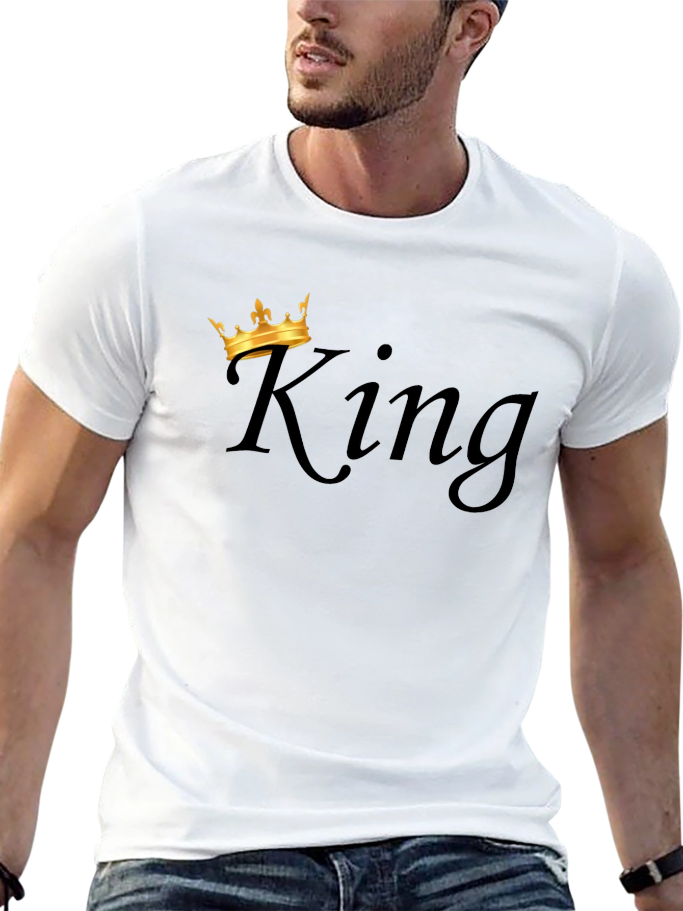 King Crown Graphic Mens Black T-Shirt