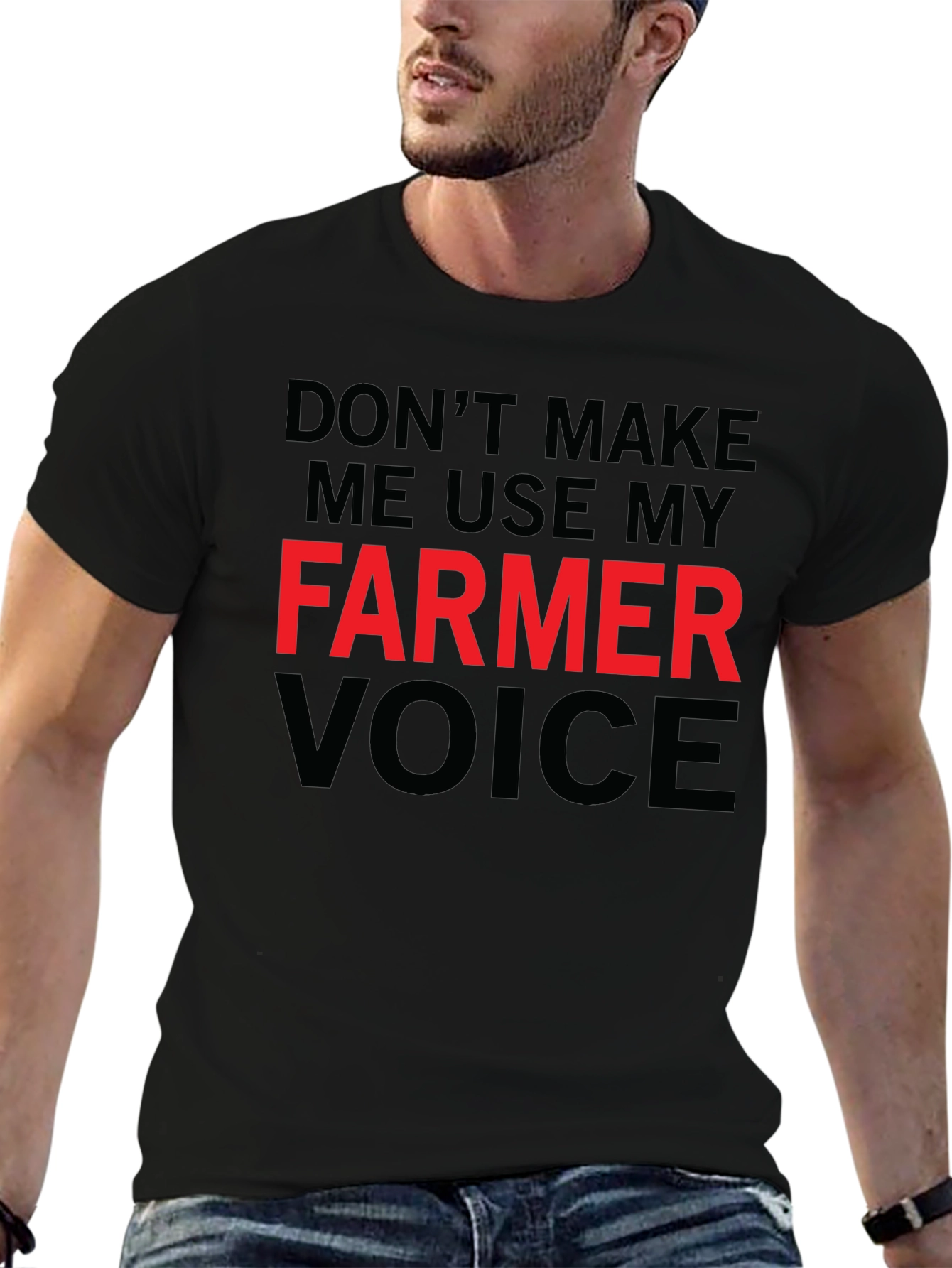 Farmer Voice T-Shirt - Funny Farmer Gift Tee