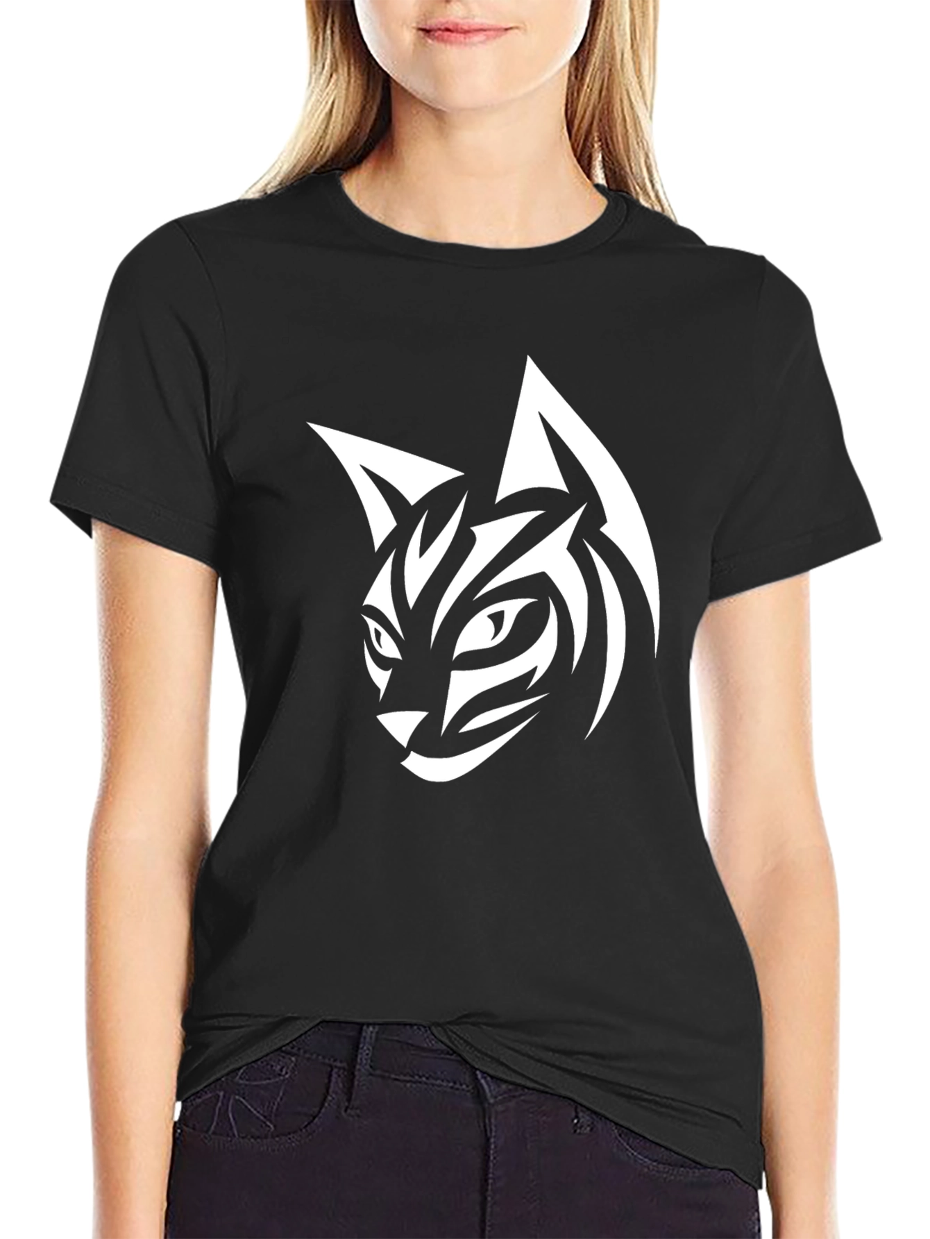 Cool Cat Graphic Tee - Black T-Shirt