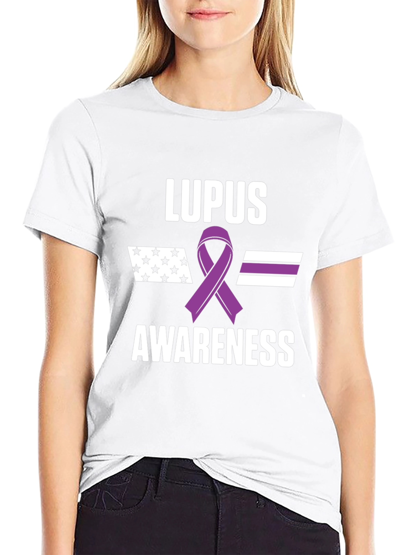Lupus Awareness Ribbon Graphic Tee
