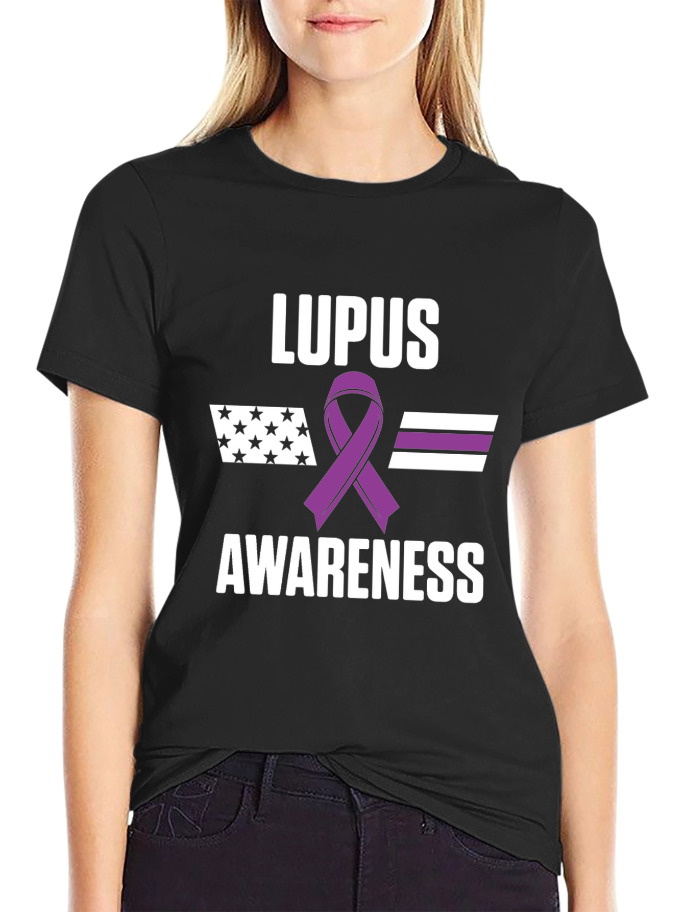 Lupus Awareness Ribbon Graphic Tee