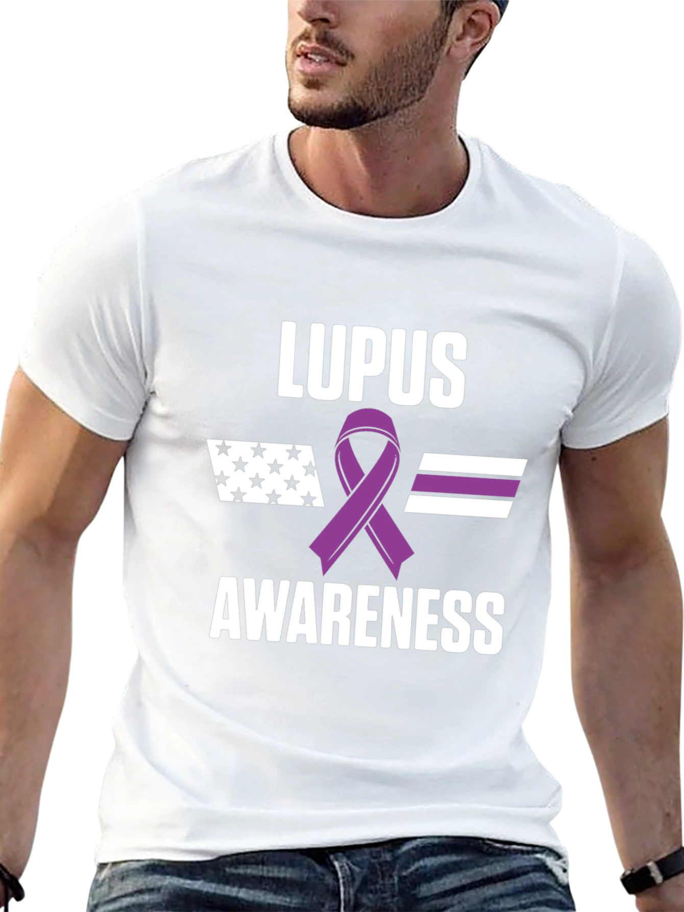 Lupus Awareness Ribbon Graphic Tee