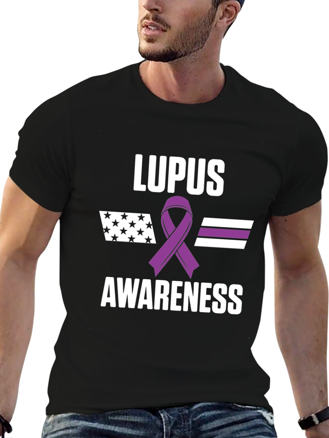 Lupus Awareness Ribbon Graphic Tee