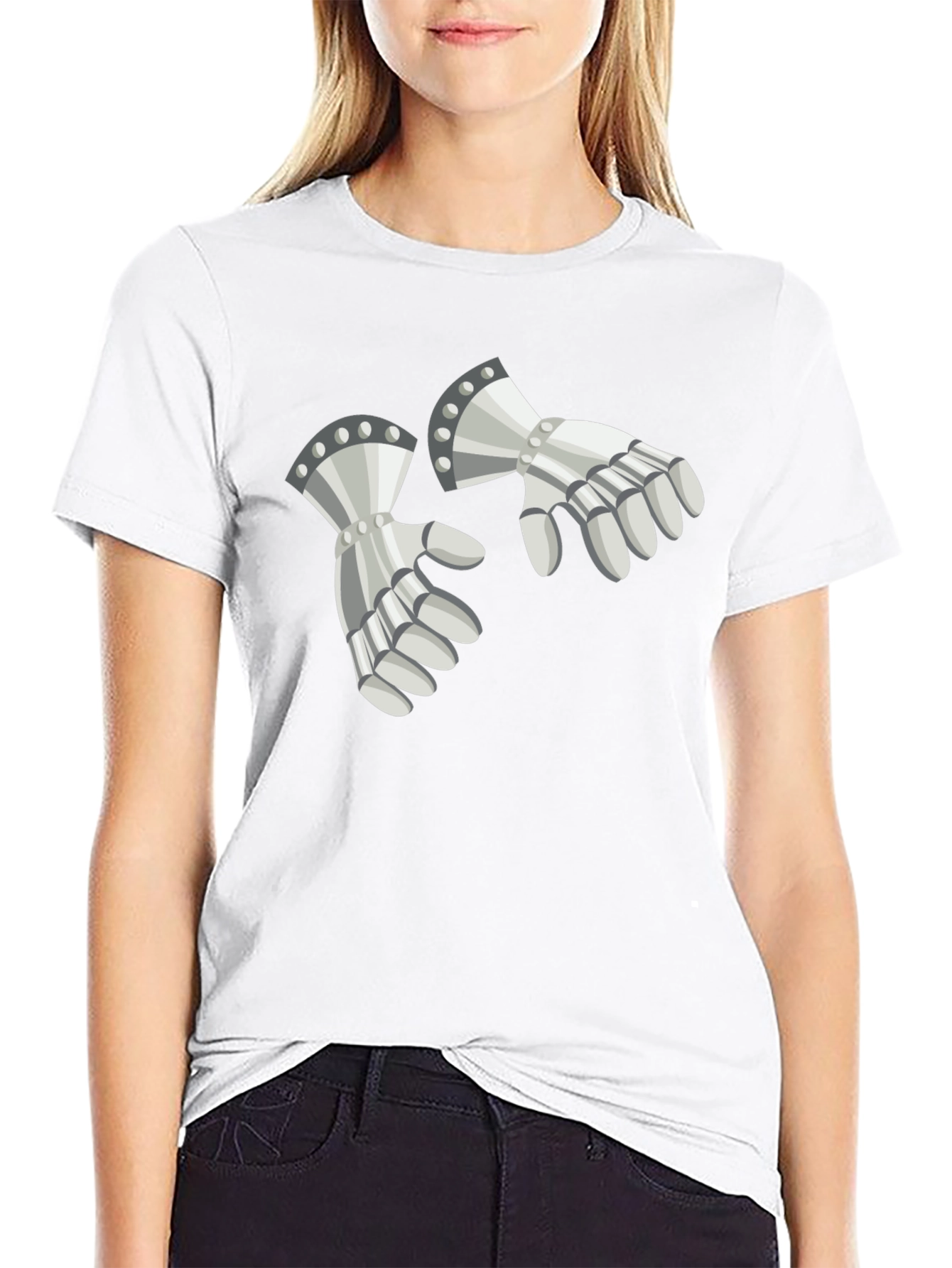 Knightly Gauntlets Graphic Tee - Medieval Humor
