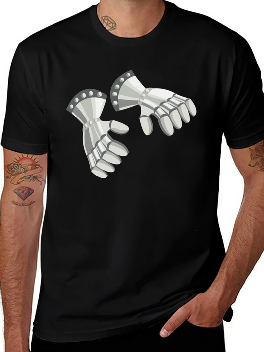 Knightly Gauntlets Graphic Tee - Medieval Humor