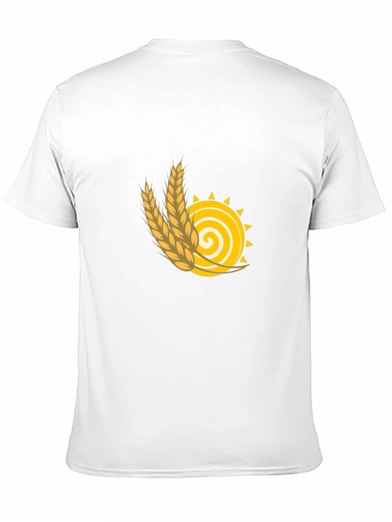 Wheat Sun Graphic Tee - Black Cotton T-Shirt