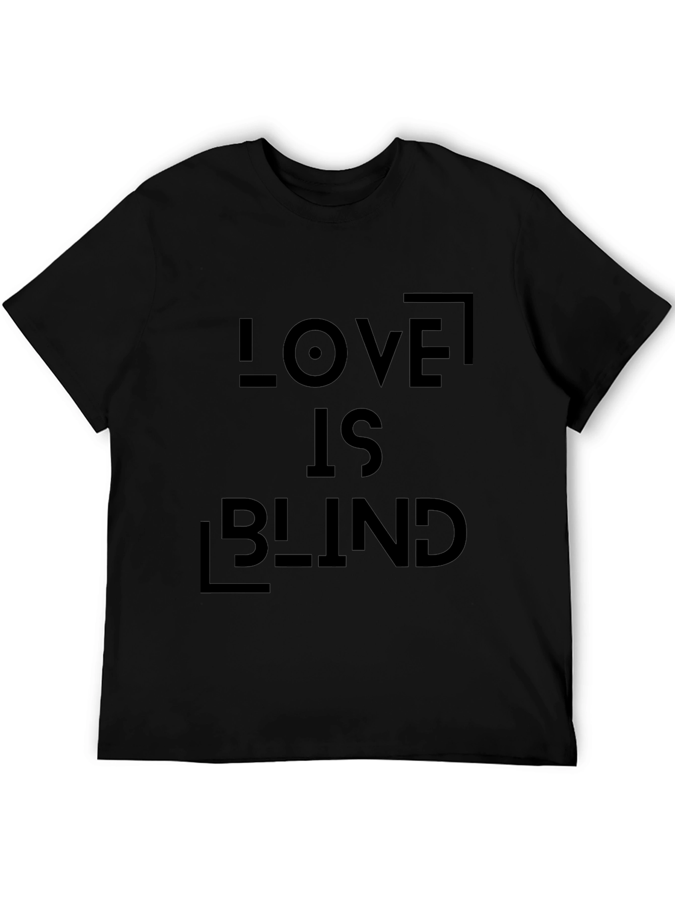 Love is Blind Graphic Tee - Black Casual T-Shirt