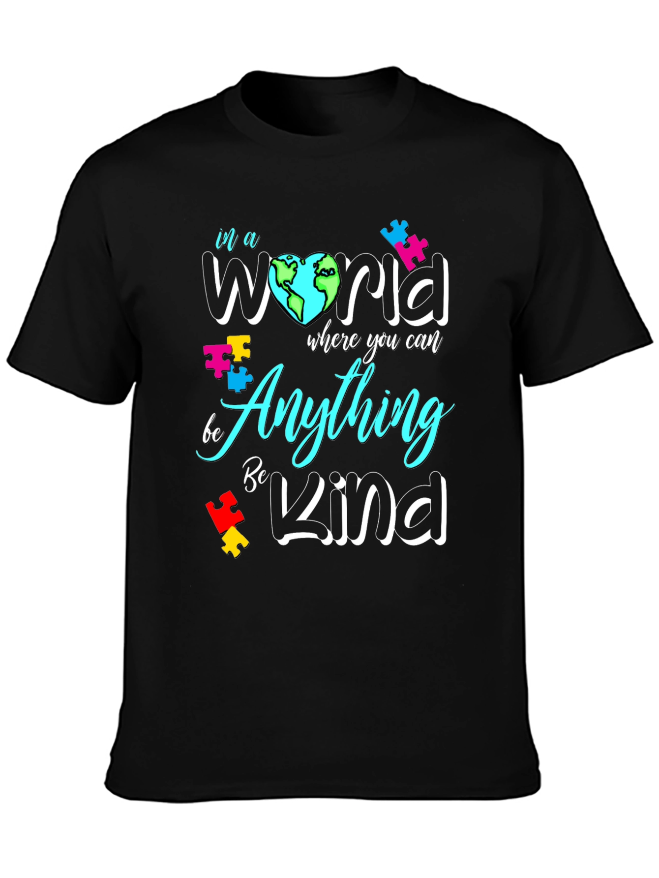 In a World Be Kind Autism Awareness T-Shirt