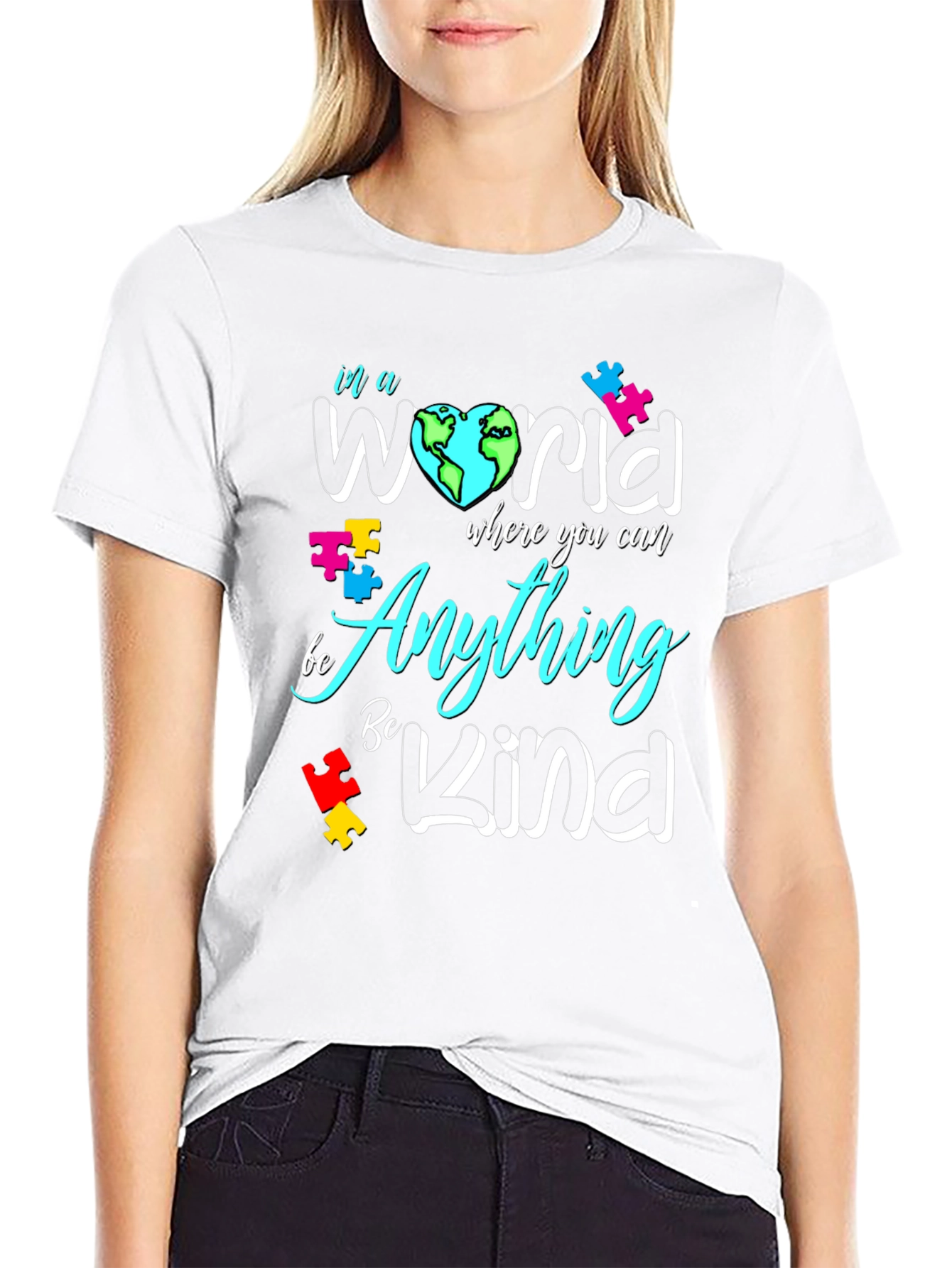 In a World Be Kind Autism Awareness T-Shirt
