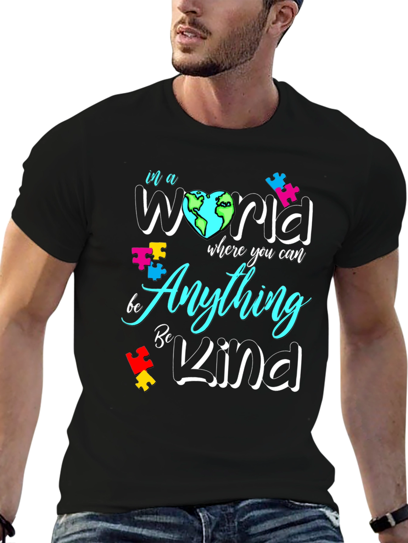 In a World Be Kind Autism Awareness T-Shirt