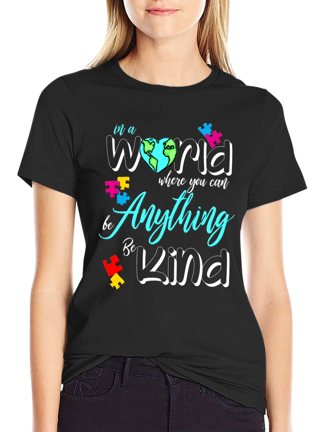 In a World Be Kind Autism Awareness T-Shirt