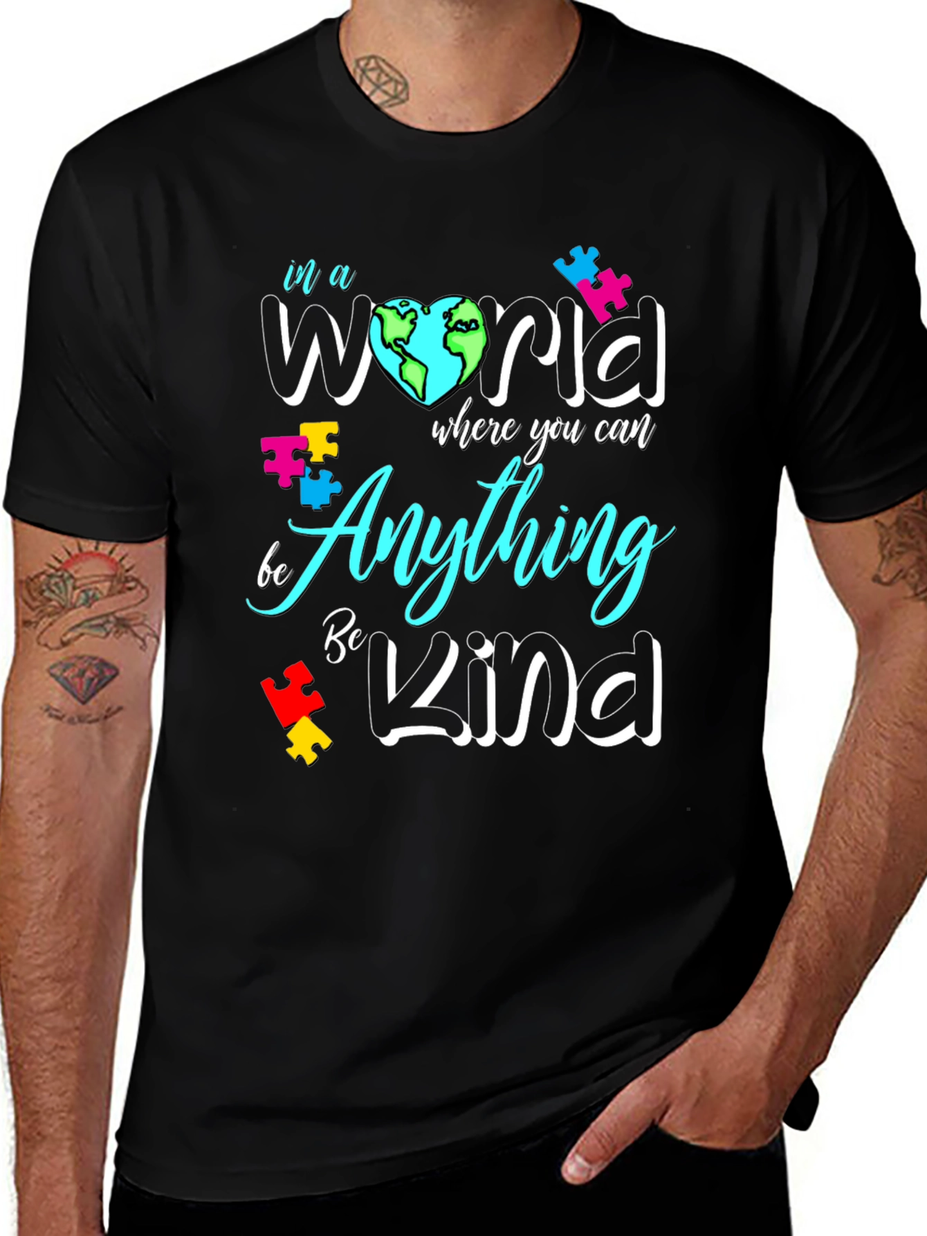 In a World Be Kind Autism Awareness T-Shirt