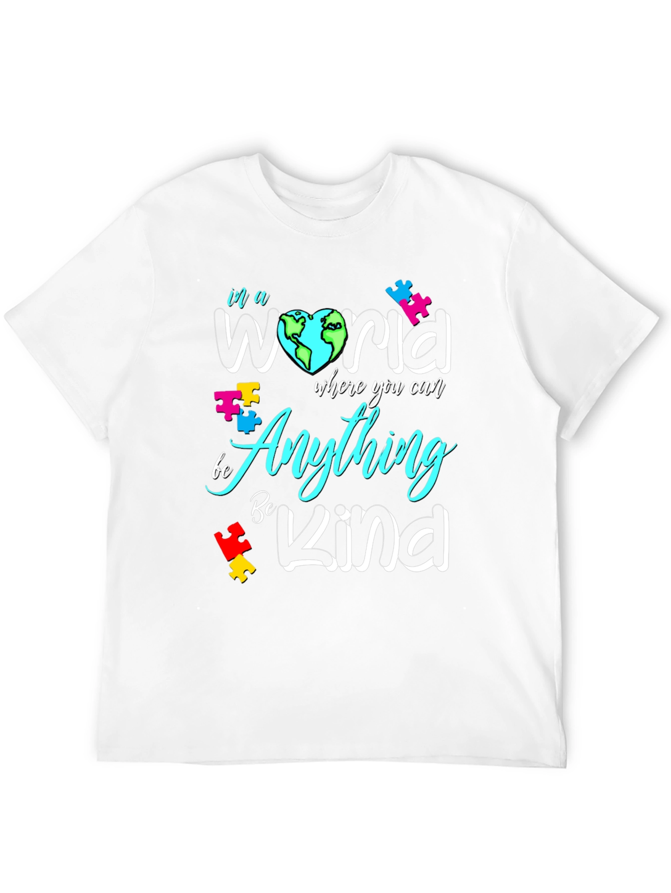 In a World Be Kind Autism Awareness T-Shirt