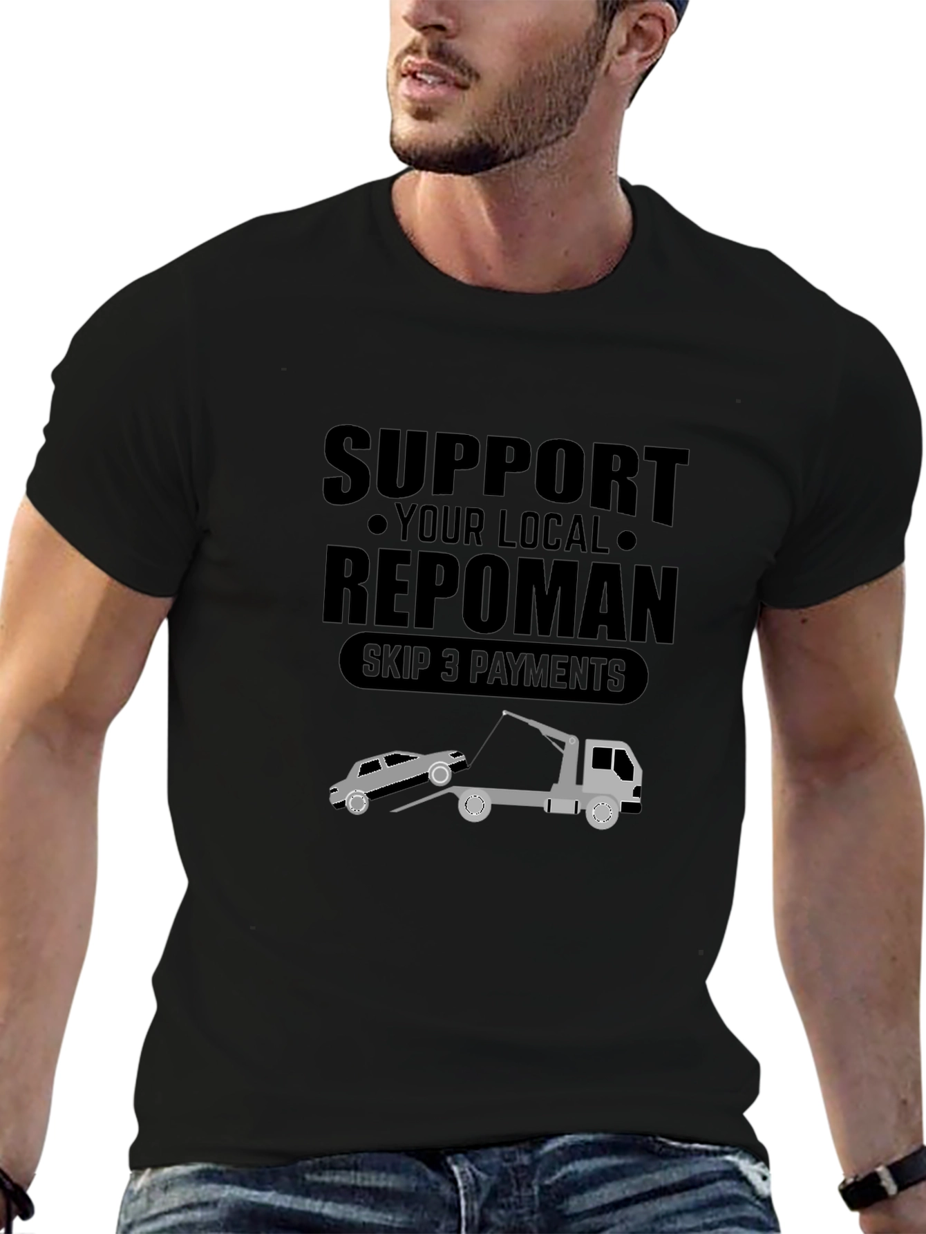 Support Your Local Repoman Black T-Shirt