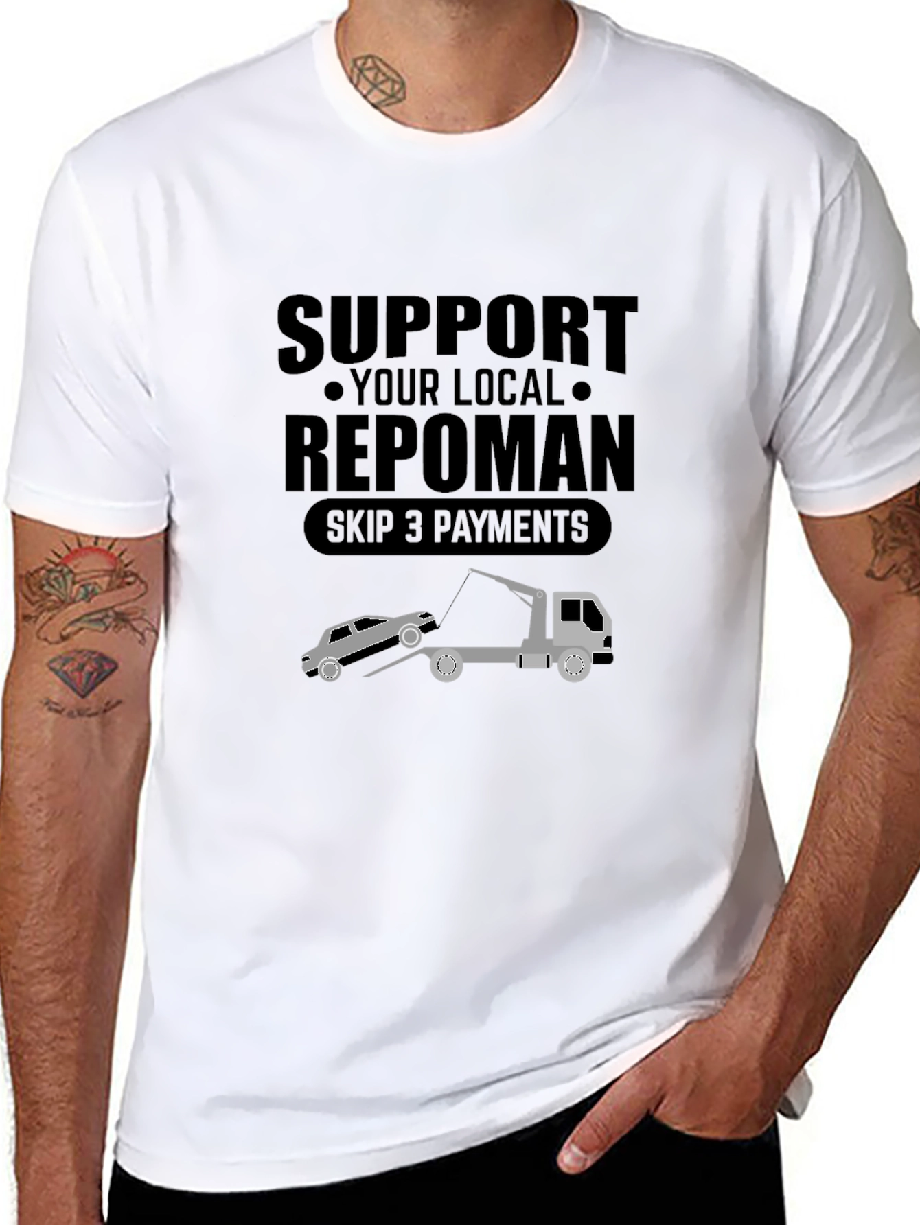 Support Your Local Repoman Black T-Shirt