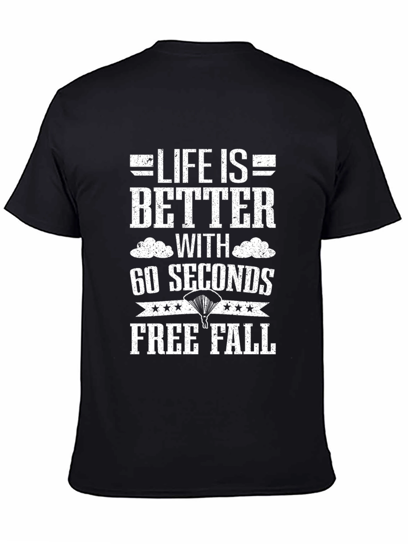 Life is Better Free Fall Black T-Shirt