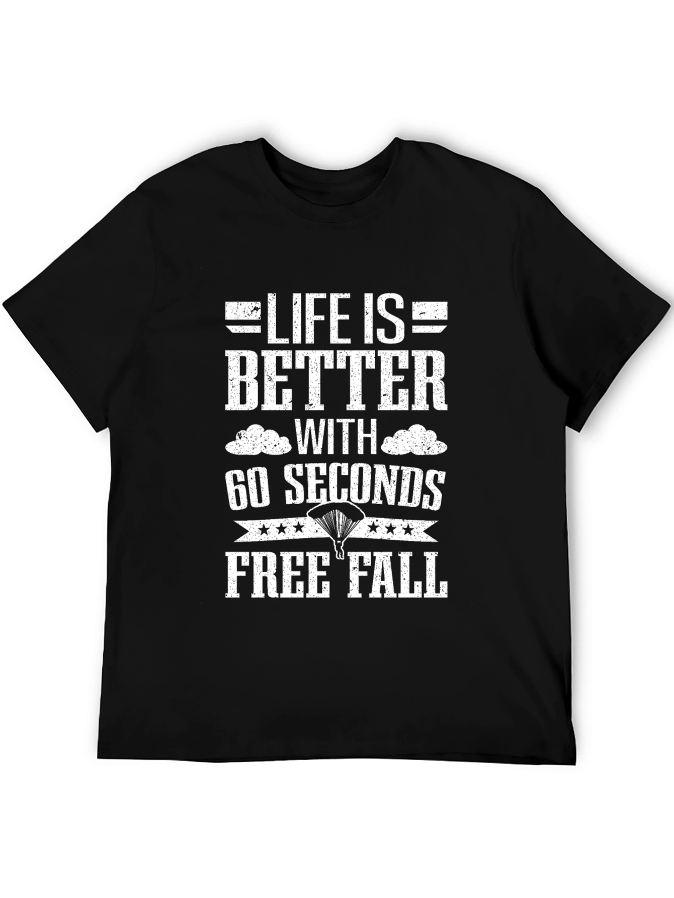 Life is Better Free Fall Black T-Shirt
