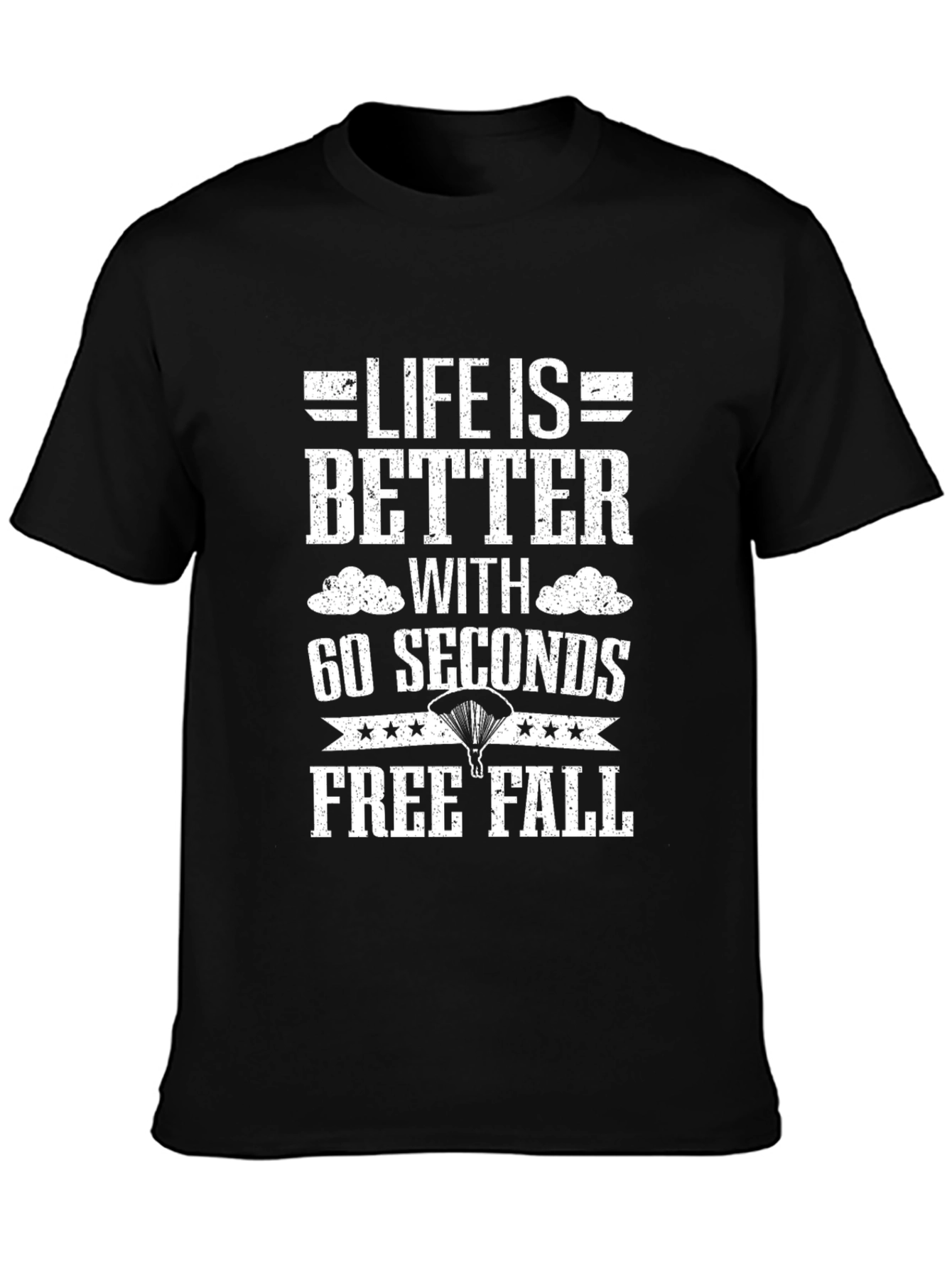 Life is Better Free Fall Black T-Shirt