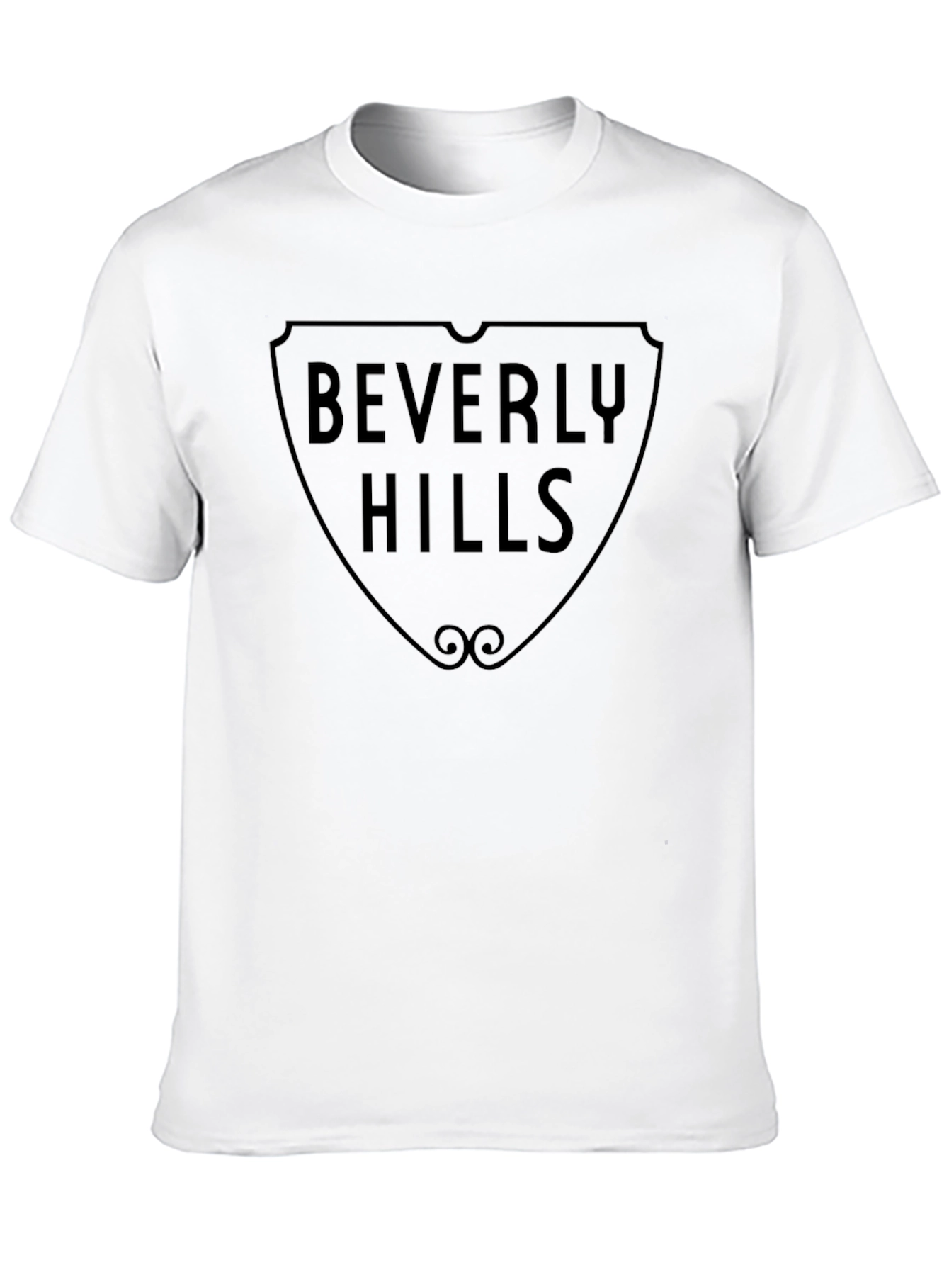 Beverly Hills Graphic Tee - Soft Black Cotton T-Shirt