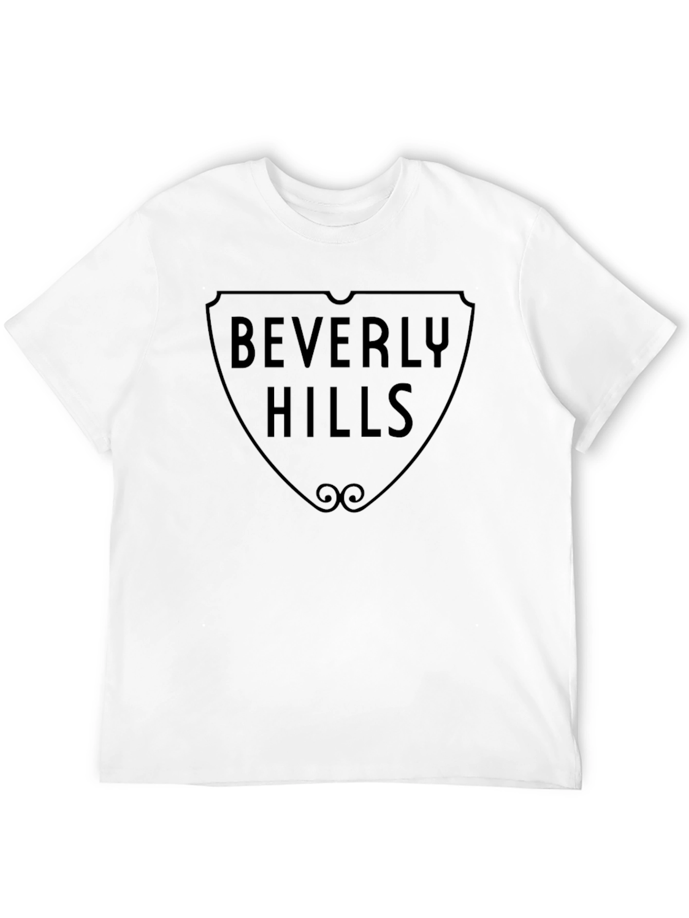 Beverly Hills Graphic Tee - Soft Black Cotton T-Shirt