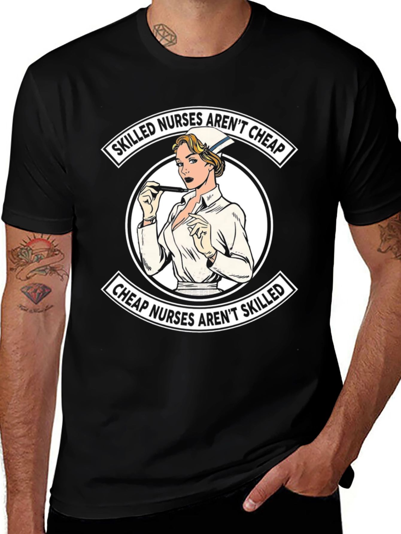 Skilled Nurses Graphic T-Shirt - Black