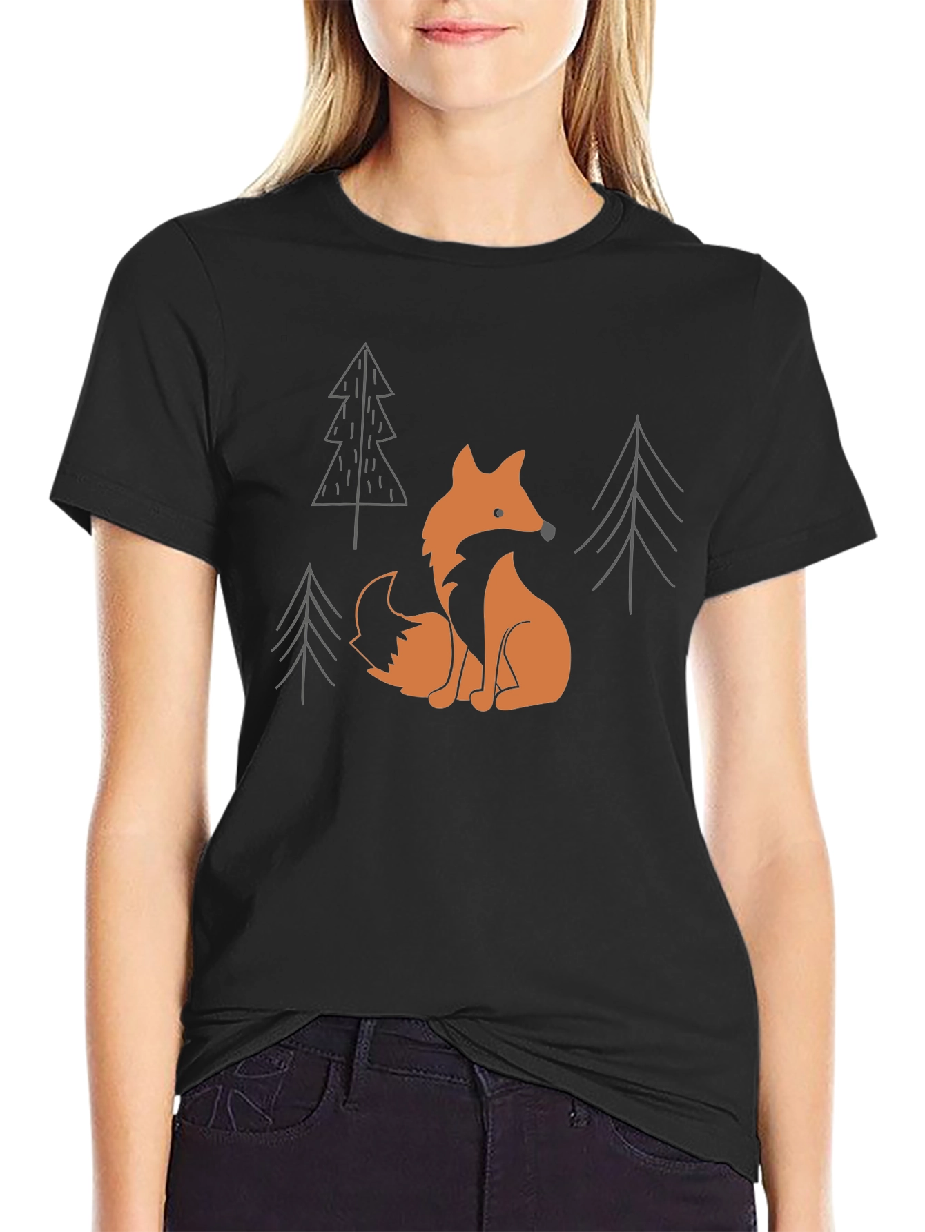 Fox in Forest Graphic T-Shirt - Unisex