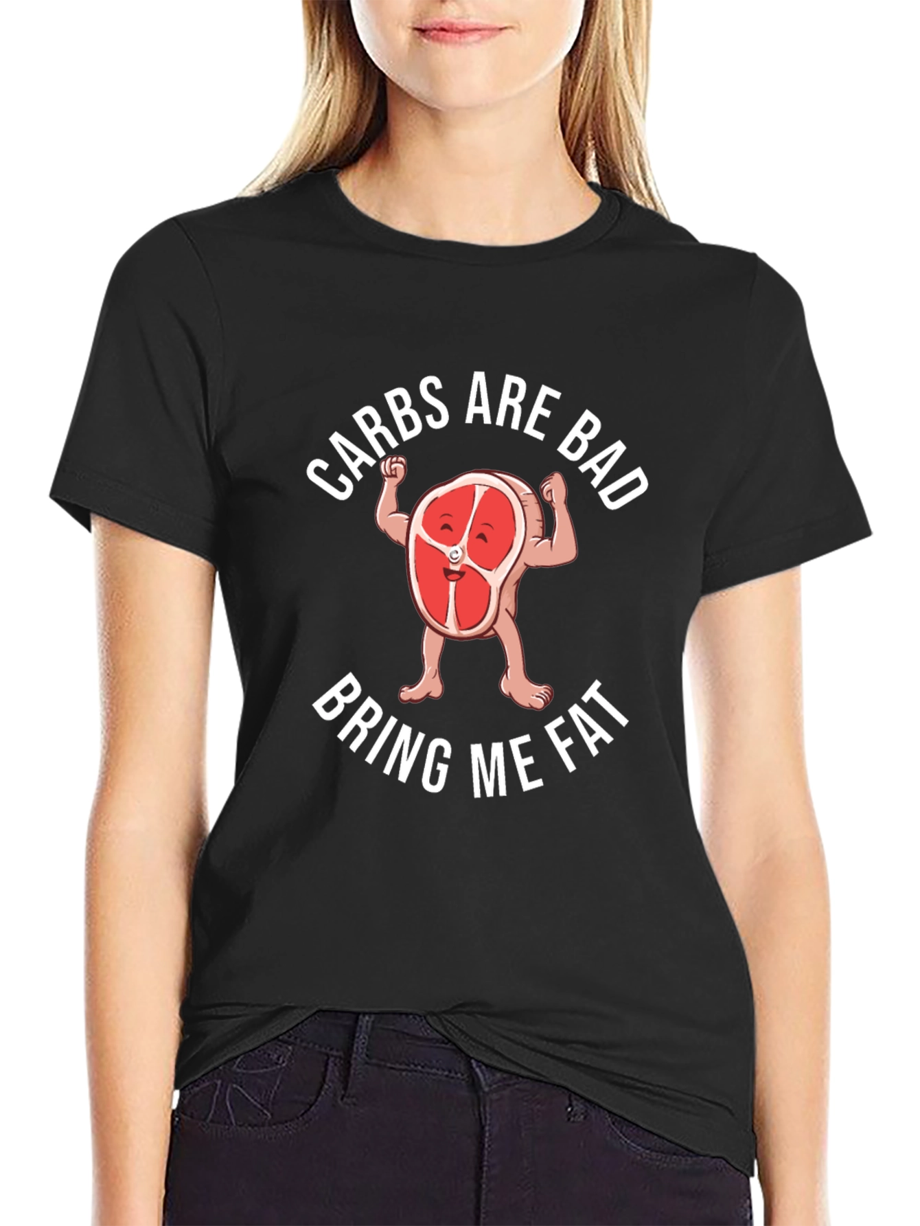 Carbs Are Bad T-Shirt Bring Me Fat Funny Tee