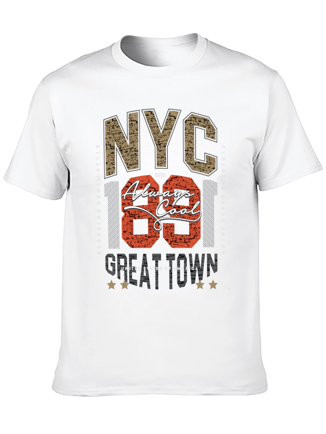 NYC Always Cool Graphic Print Black T-Shirt