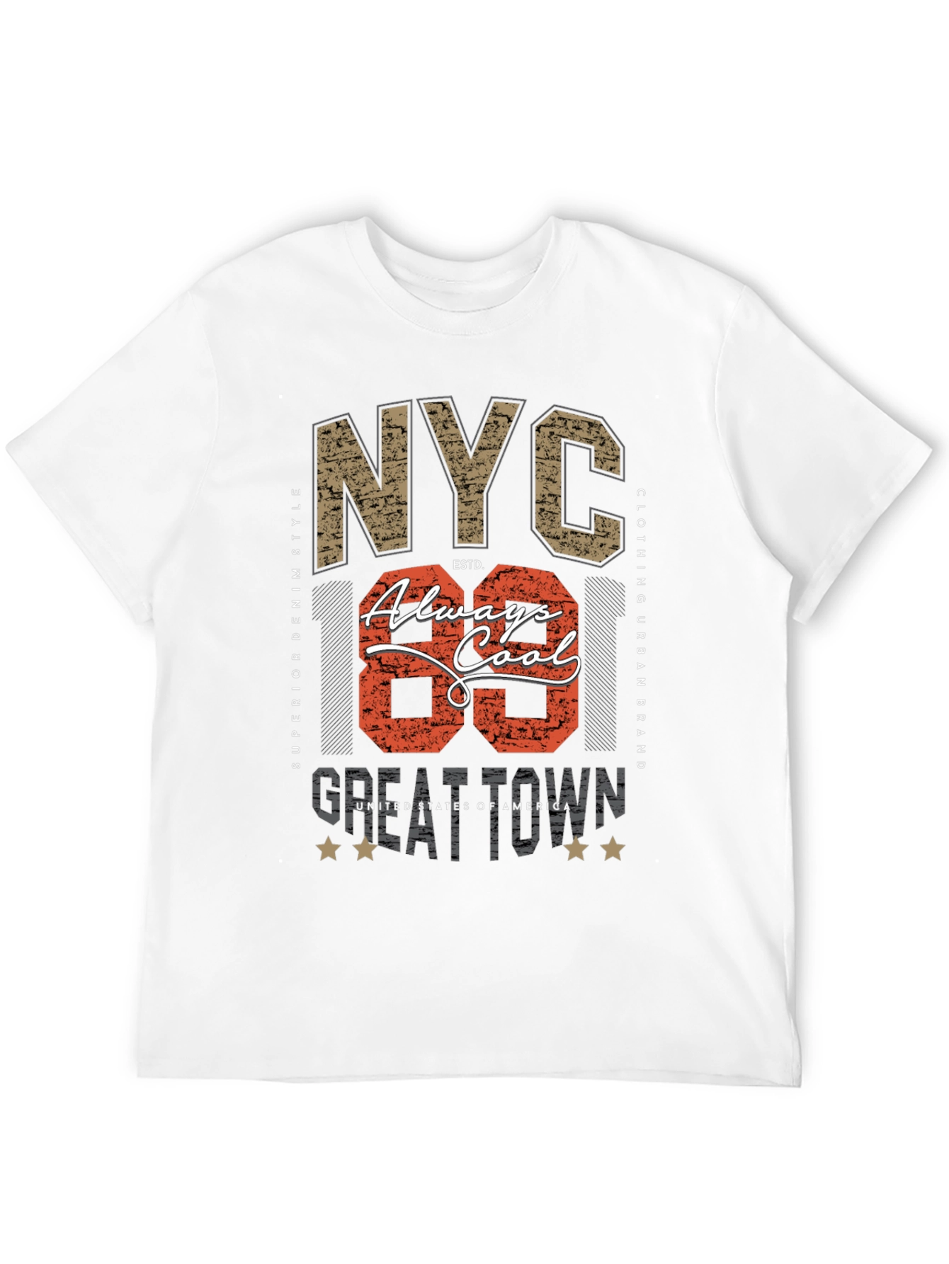 NYC Always Cool Graphic Print Black T-Shirt