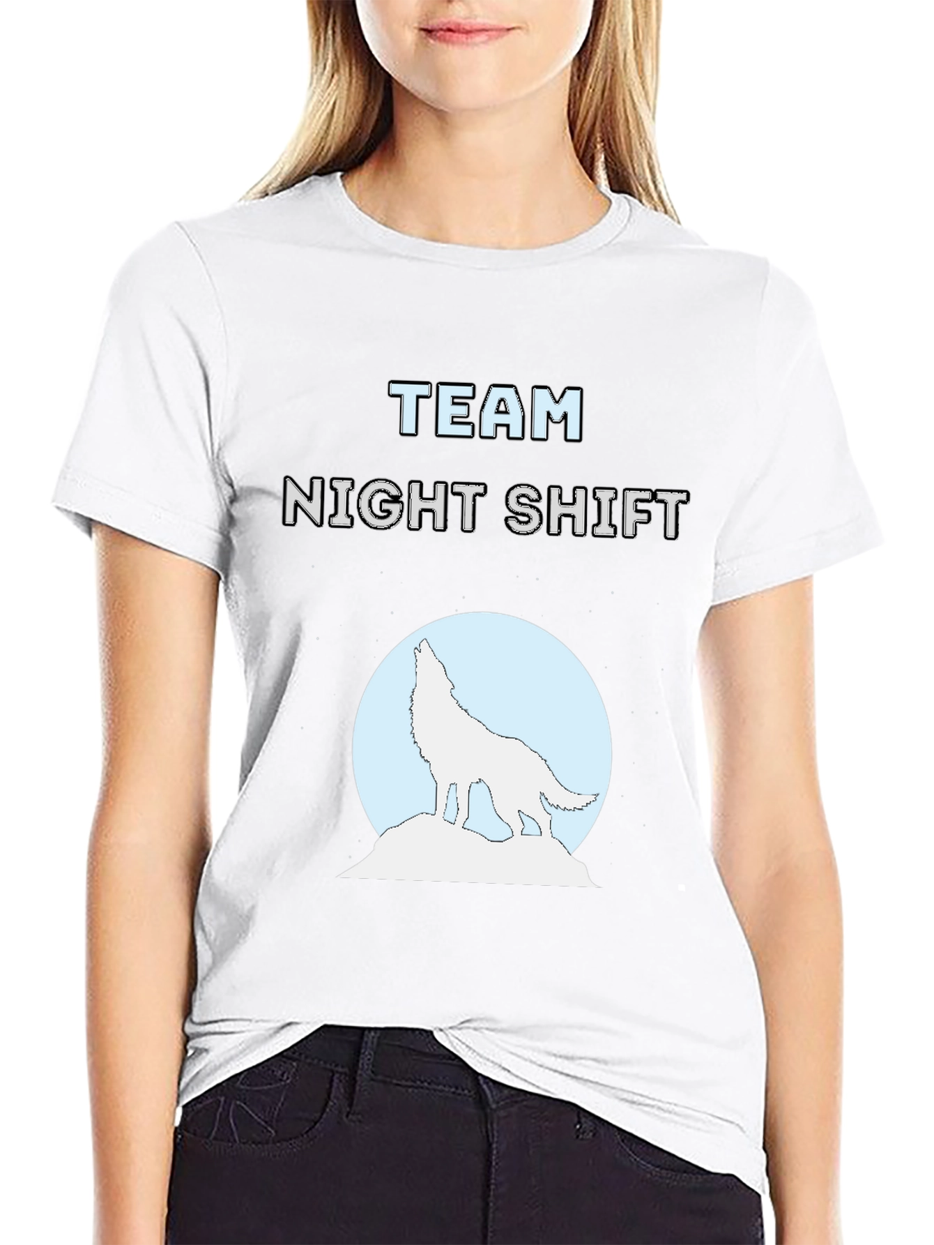 Team Night Shift Wolf Graphic Tee