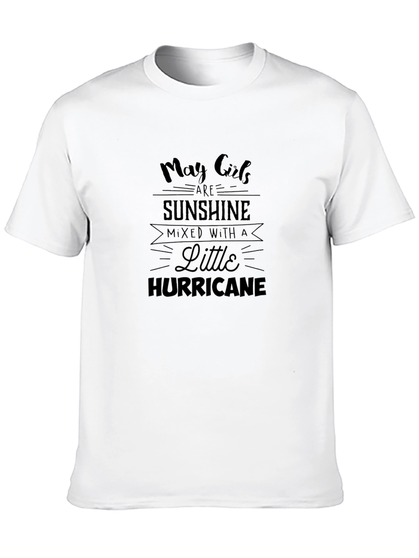 May Girls Sunshine Hurricane Black Graphic Tee