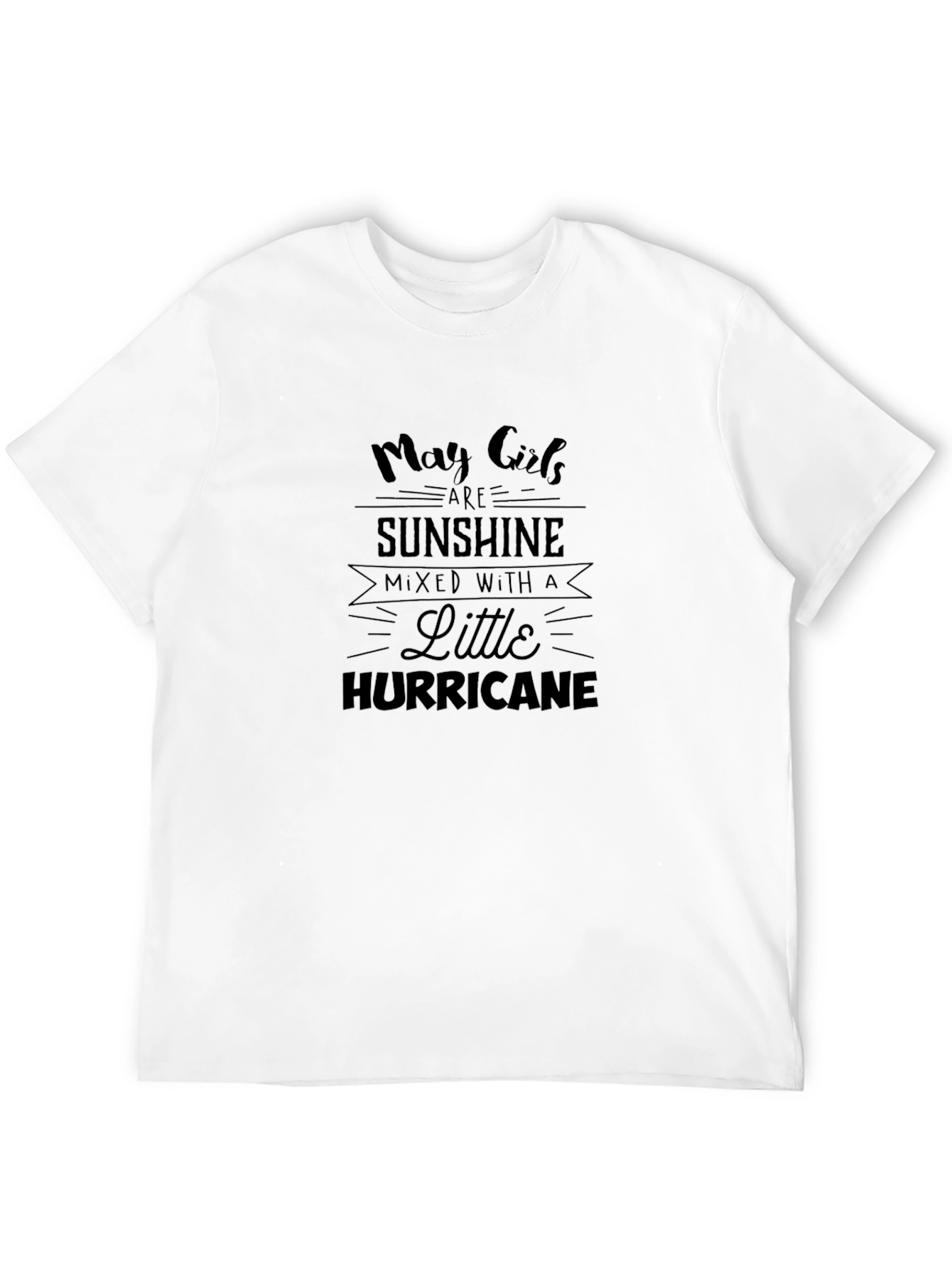 May Girls Sunshine Hurricane Black Graphic Tee