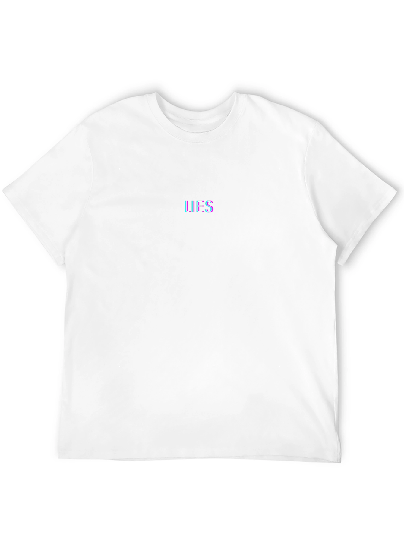 Lies Glitch Graphic Black T-Shirt