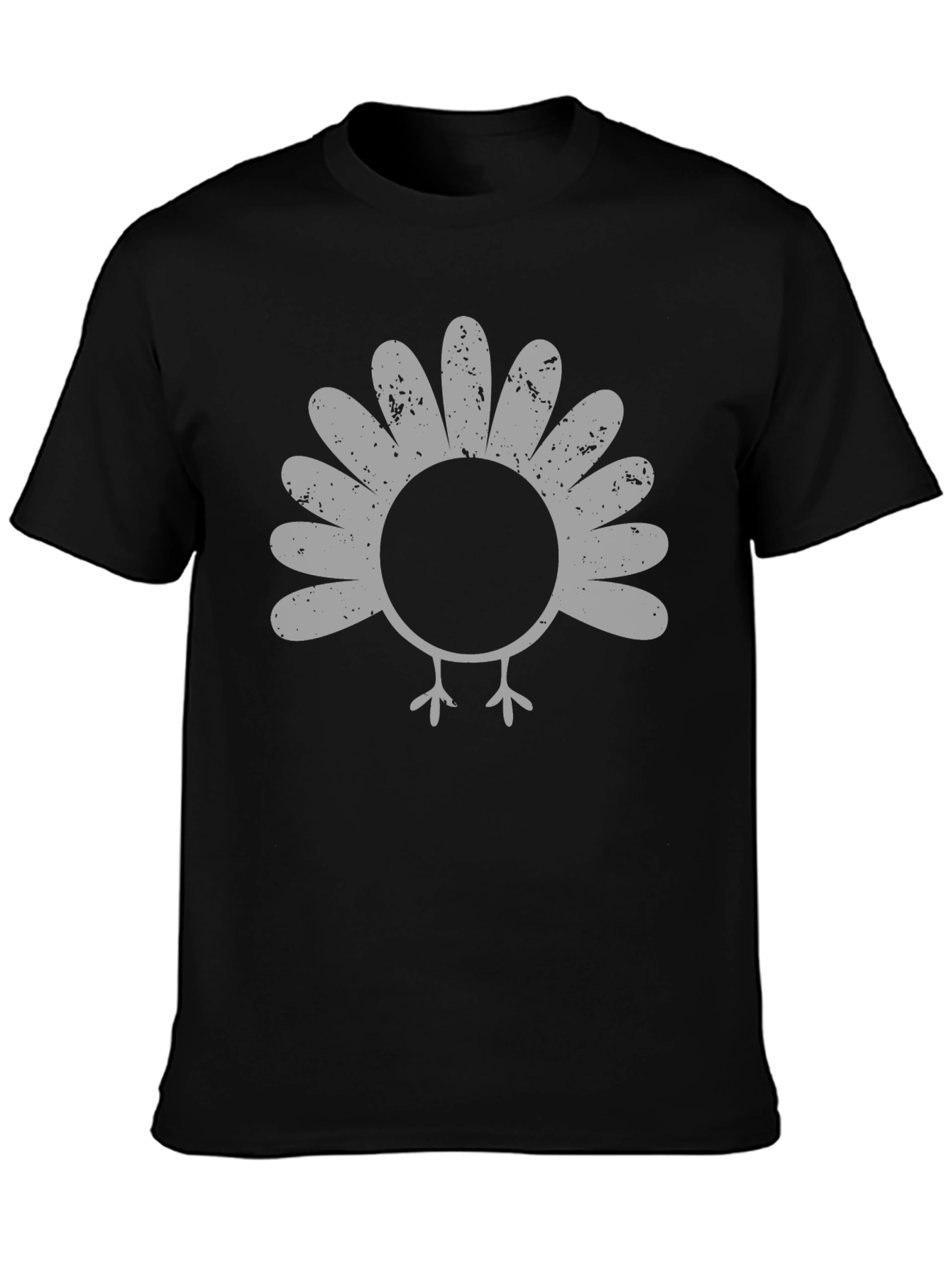 Thanksgiving Turkey Graphic Tee - Black