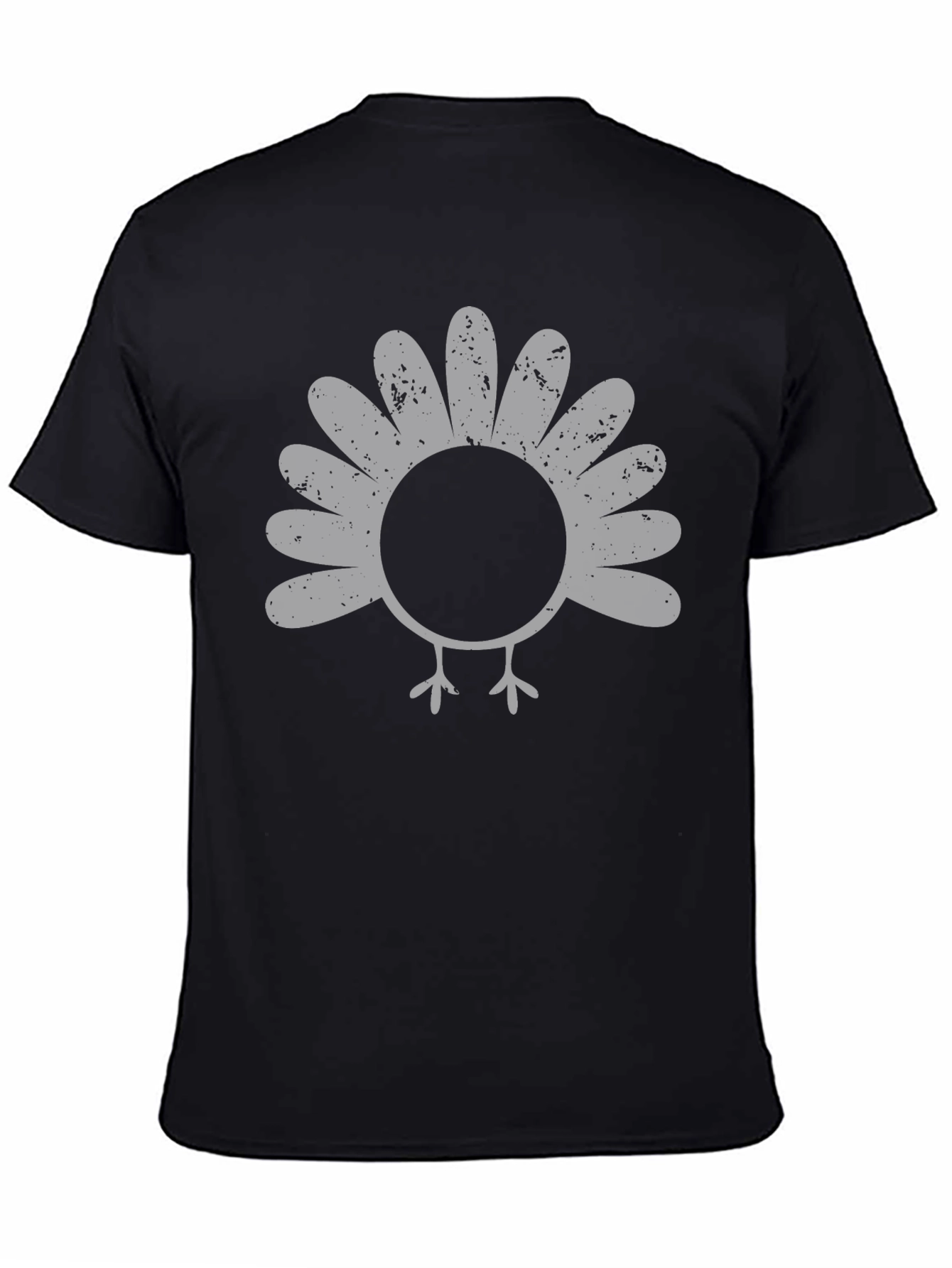 Thanksgiving Turkey Graphic Tee - Black