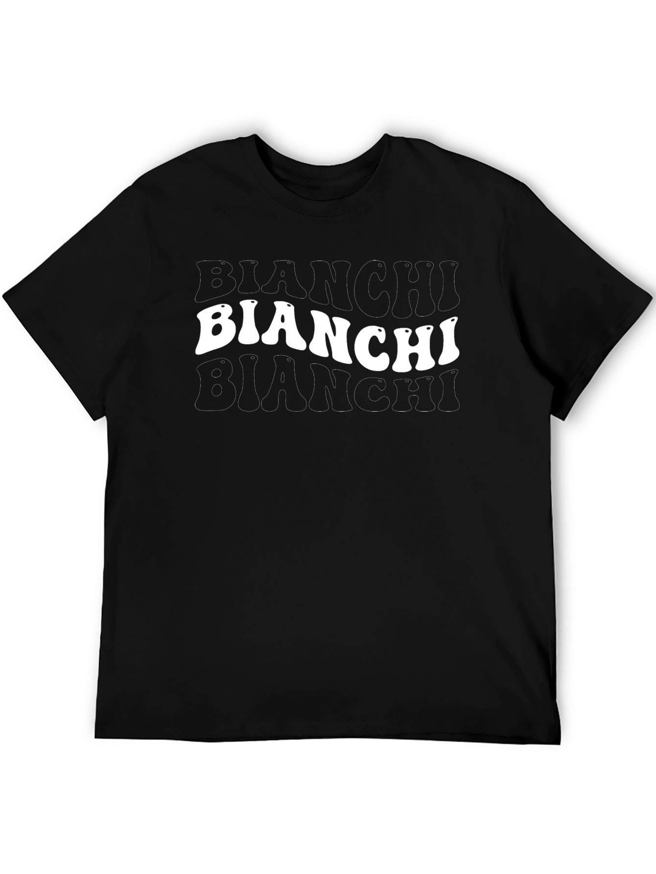 Bianchi Logo Mens Black Graphic T-Shirt