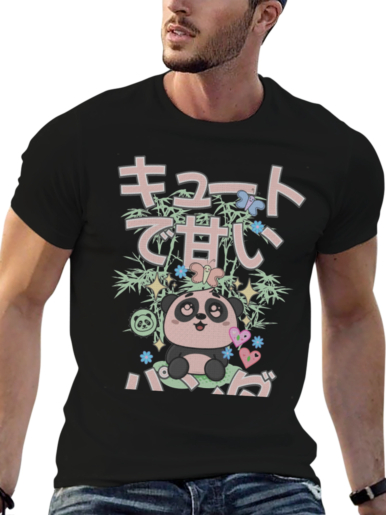 Cute Panda Graphic Tee - Kawaii Anime Shirt