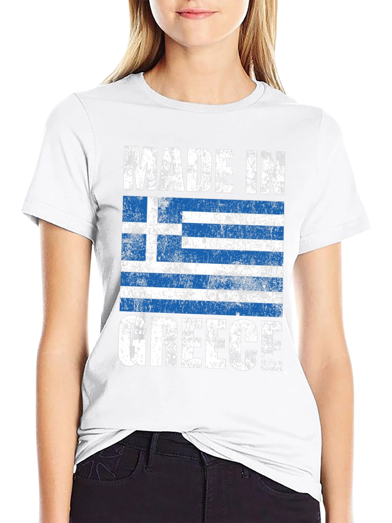Made in Greece Flag T-Shirt - Distressed Graphic Tee