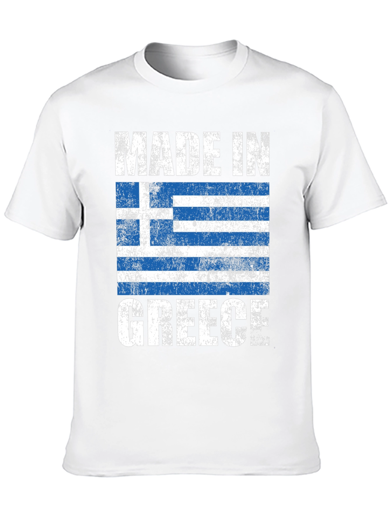 Made in Greece Flag T-Shirt - Distressed Graphic Tee