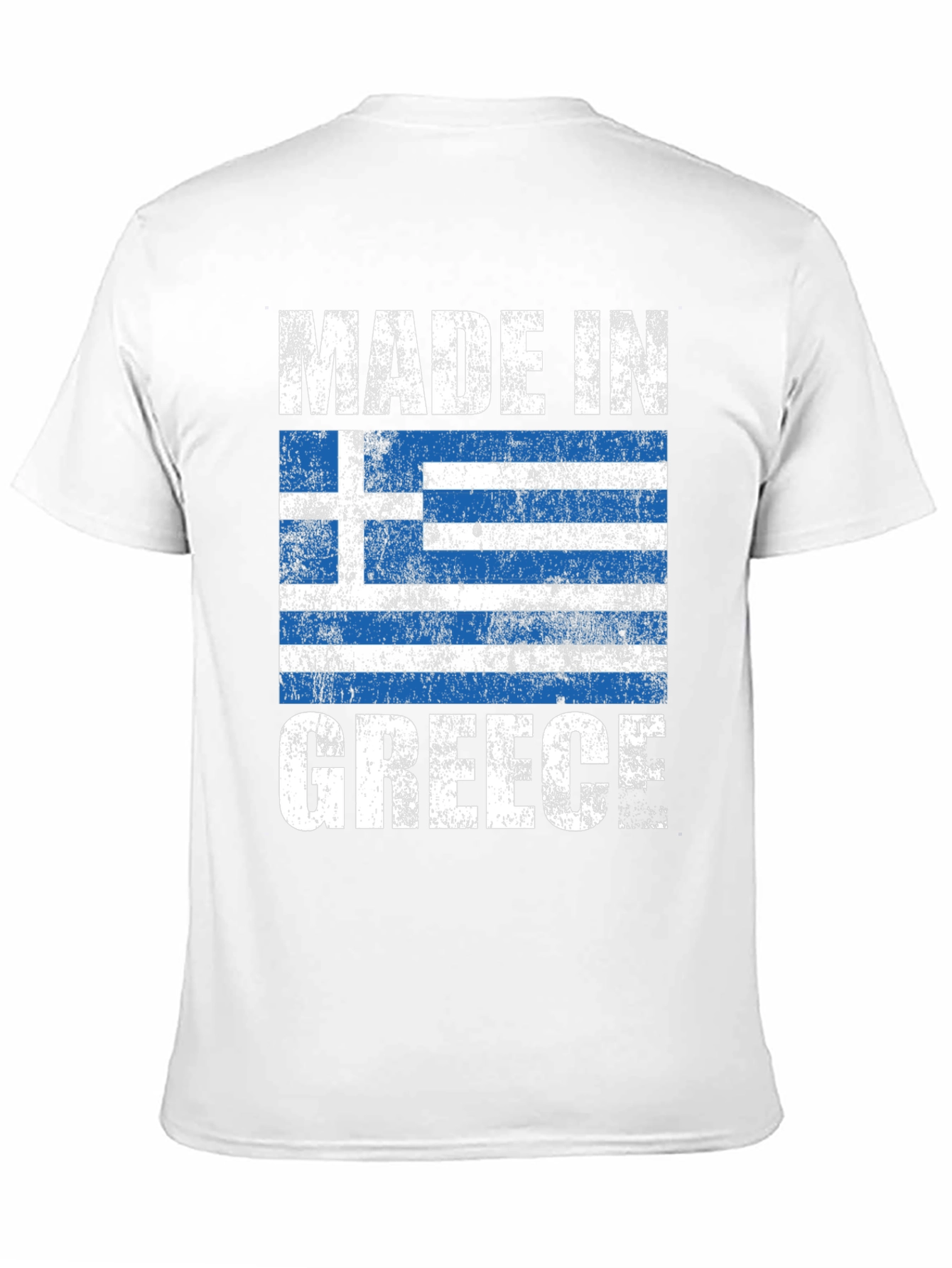 Made in Greece Flag T-Shirt - Distressed Graphic Tee
